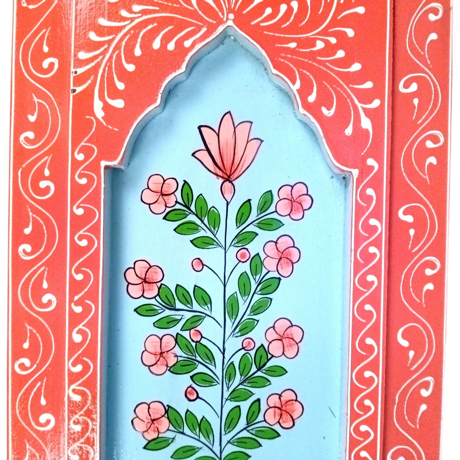 Handcrafted Wooden Painting Frame | Decorative Wall Hanging Photo Frame for Home & Living Room Decor | Wooden Art Frame | Traditional Wall Art - 15 Inch - Apkamart