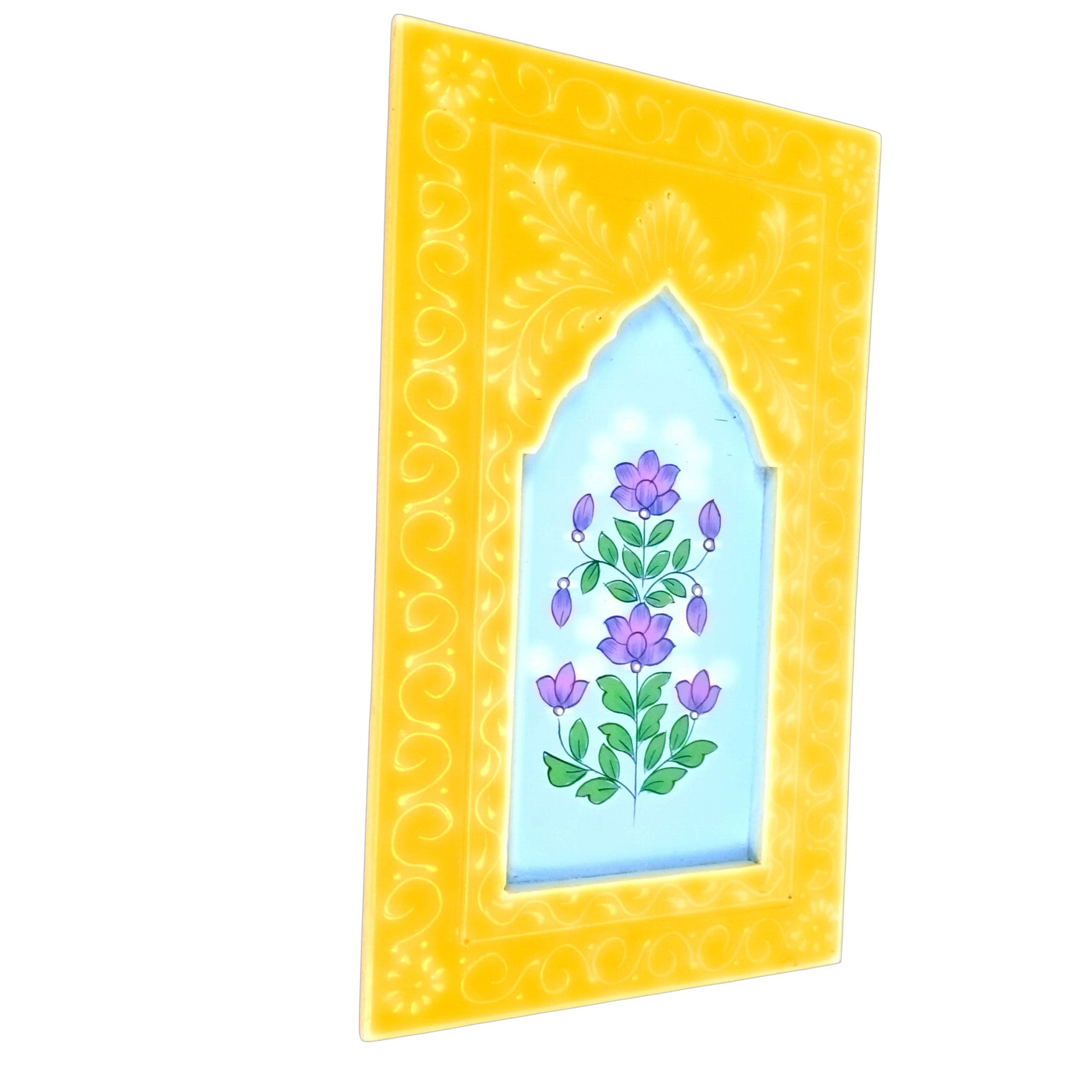 Handcrafted Wooden Painting Frame | Decorative Wall Hanging Photo Frame for Home & Living Room Décor | Wooden Art Frame | Traditional Wall Art - 15 Inch - Apkamart