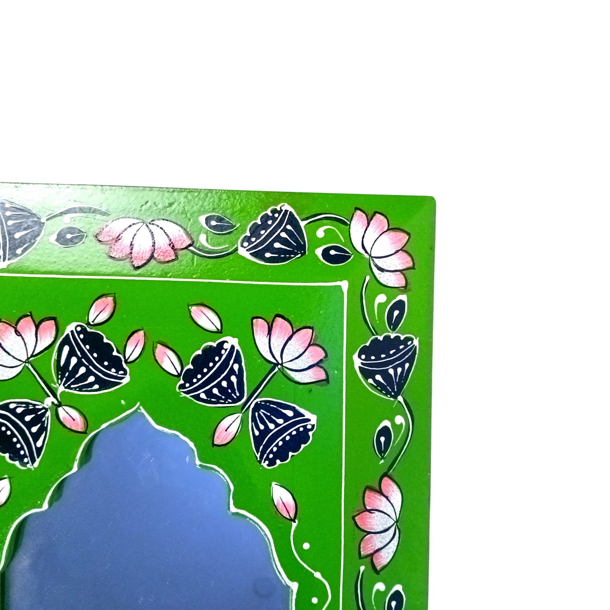 Handcrafted Wooden Mirror Frame | Wall Decor for Home, Living Room| Decorative Wall Hanging Frame for Mirror or Photos | Traditional Home Decor Frame - 18 Inch (Pack Of 2) - Apkamart