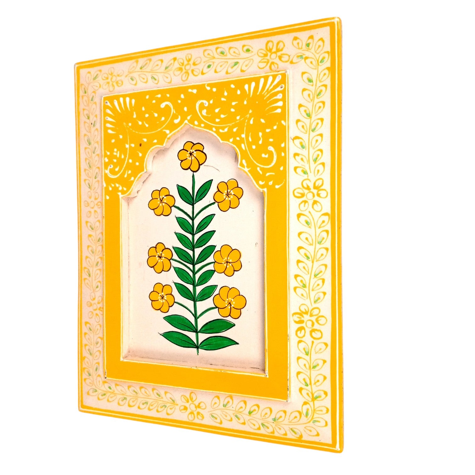 Handcrafted Wooden Painting Frame | Decorative Wall Hanging for Home & Living Room Decor | Wooden Art Frame | Handicraft Wall Art - 12 Inch (Pack Of 2) - Apkamart