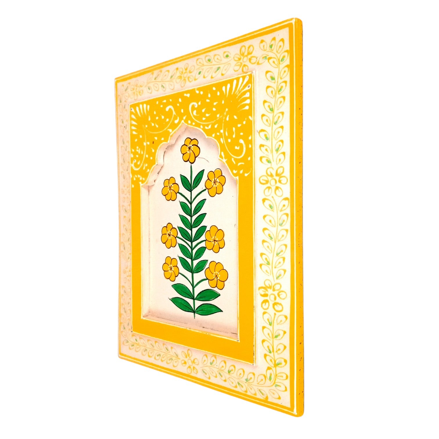 Handcrafted Wooden Painting Frame | Decorative Wall Hanging for Home & Living Room Decor | Wooden Art Frame | Handicraft Wall Art - 12 Inch (Pack Of 2) - Apkamart