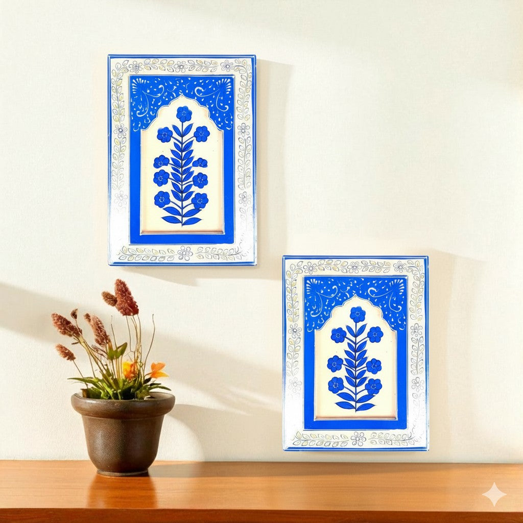 Handcrafted Wooden Painting Frame | Decorative Wall Hanging for Home & Living Room Decor | Rustic Wooden Art Frame - 12 Inch (Pack Of 2)