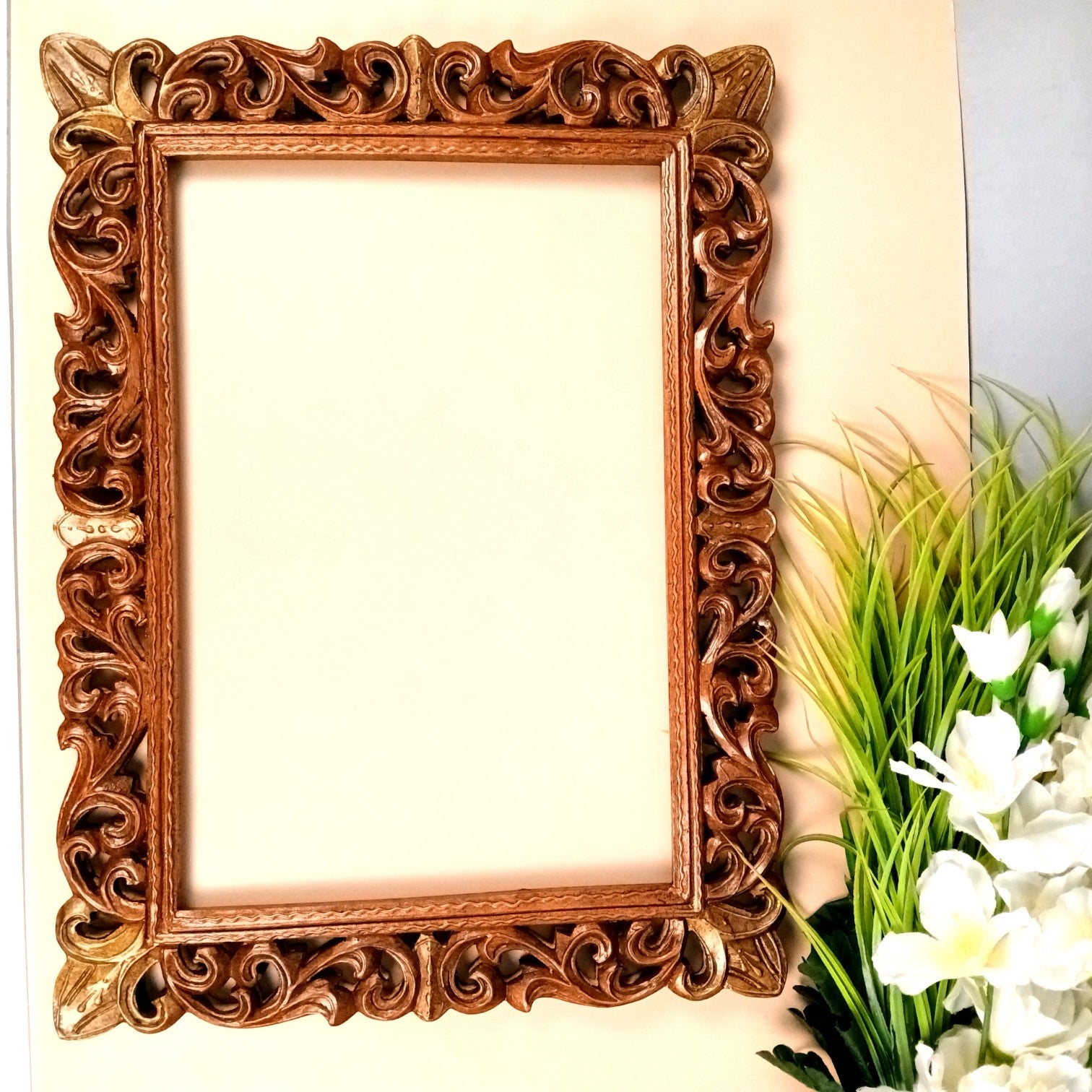 Wooden Jharokha for Mirror & Photo Frame | Traditional Rajasthani Wall Hanging | Ethnic Wooden Frame for Home Decor & Wall Decoration - 23 Inch - Apkamart
