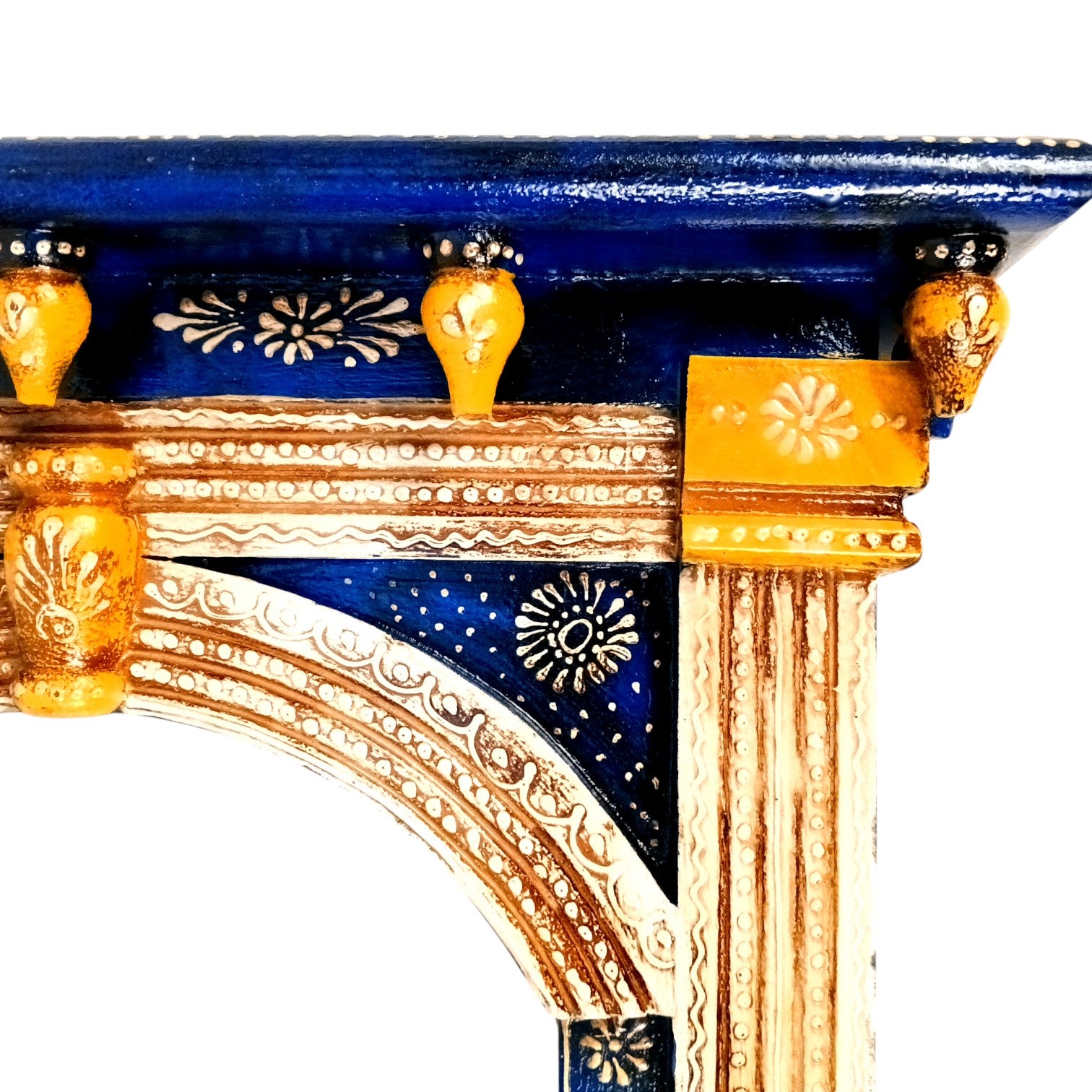 Wooden Jharokha Wall Hanging – Decorative Window Frame for Home, Living Room, Entrance & Wall Decor - 17 Inch - Apkamart