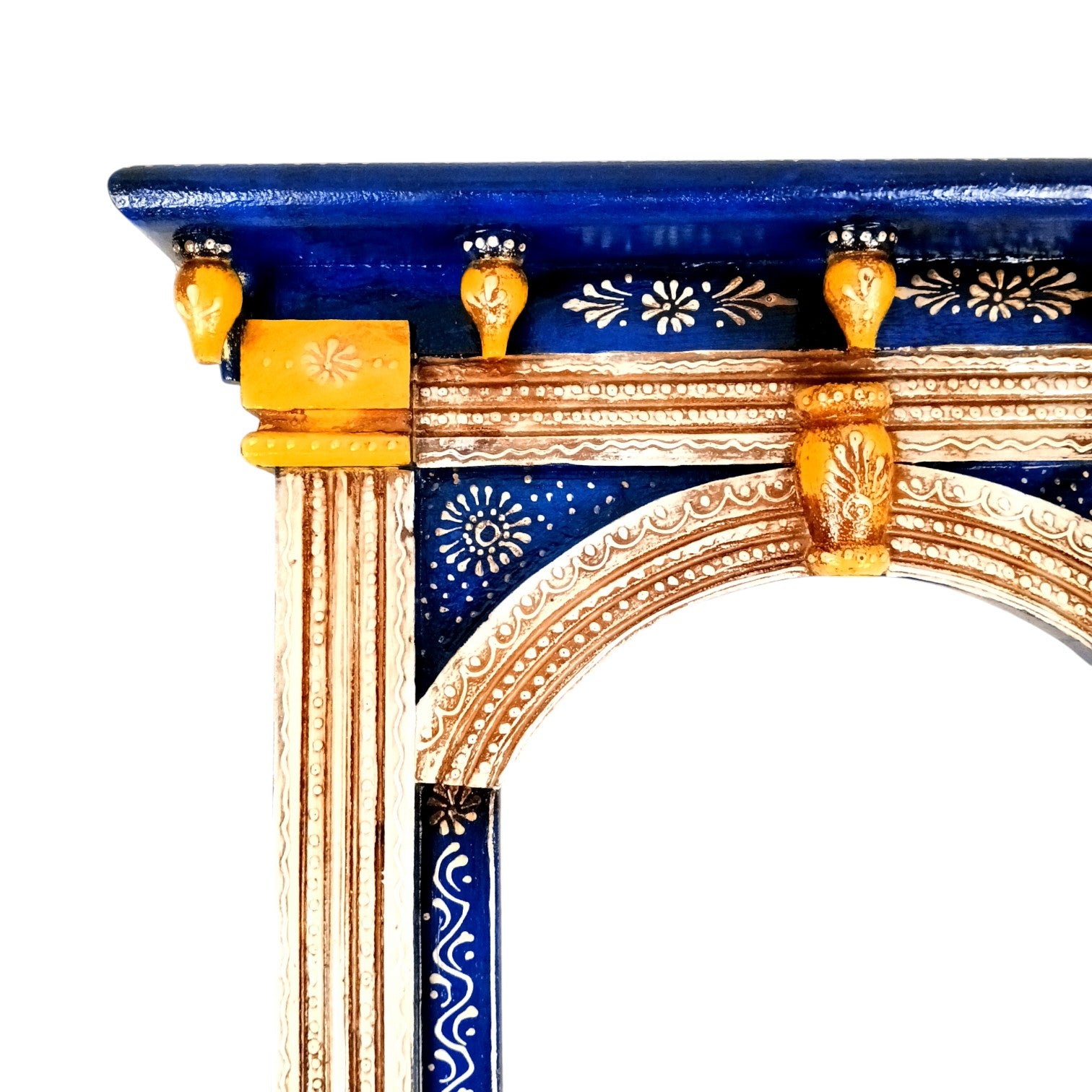 Wooden Jharokha Wall Hanging – Decorative Window Frame for Home, Living Room, Entrance & Wall Decor - 17 Inch - Apkamart