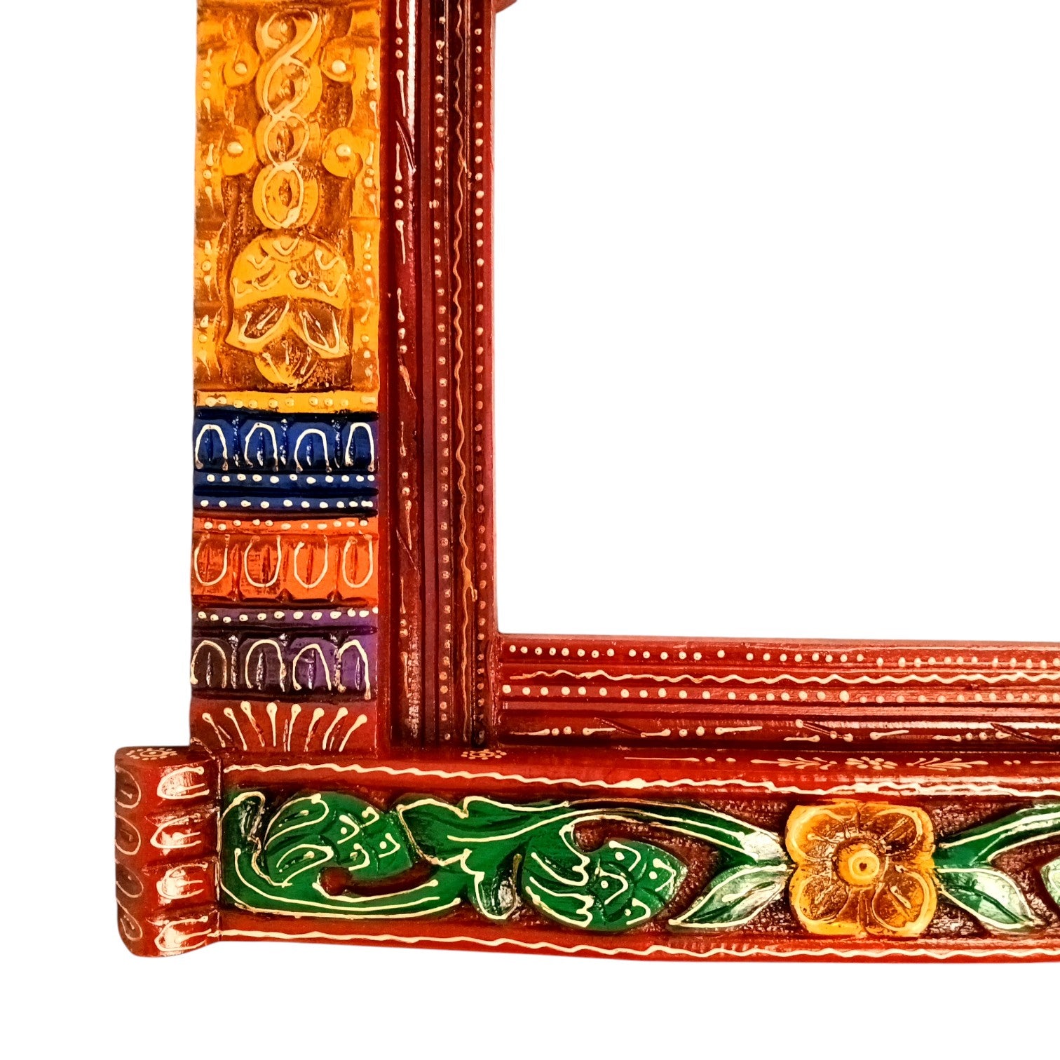 Wooden Jharokha for Mirror & Photo Frame | Traditional Rajasthani Wall Hanging | Ethnic Wooden Frame for Home Decor & Wall Decoration - 36 Inch - Apkamart