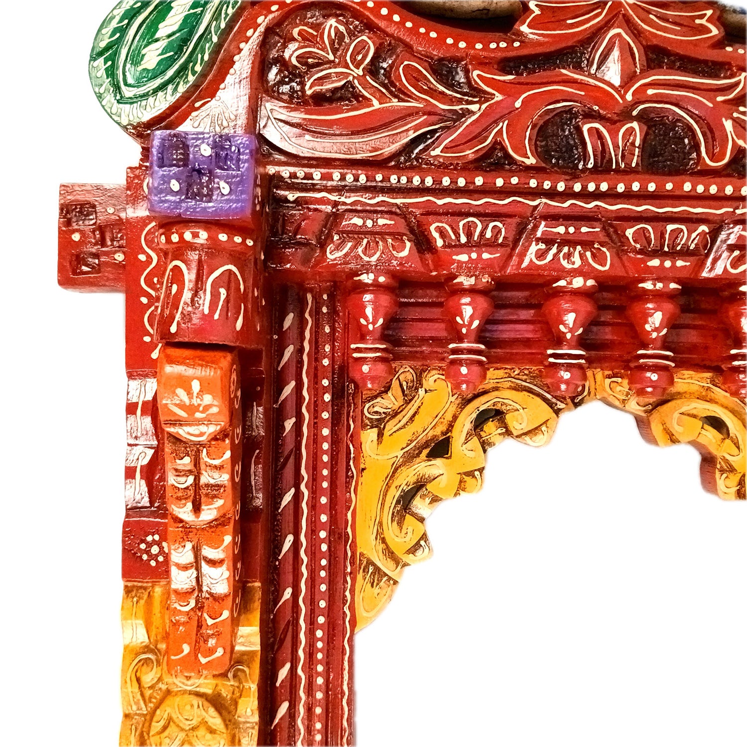 Jharokha Wall Hanging |Big Wooden Jharokha Window Frame Hangings - For Home, Wall Decor, Living room, Entrance Decoration & Gifts - 27 Inch - Aokamart