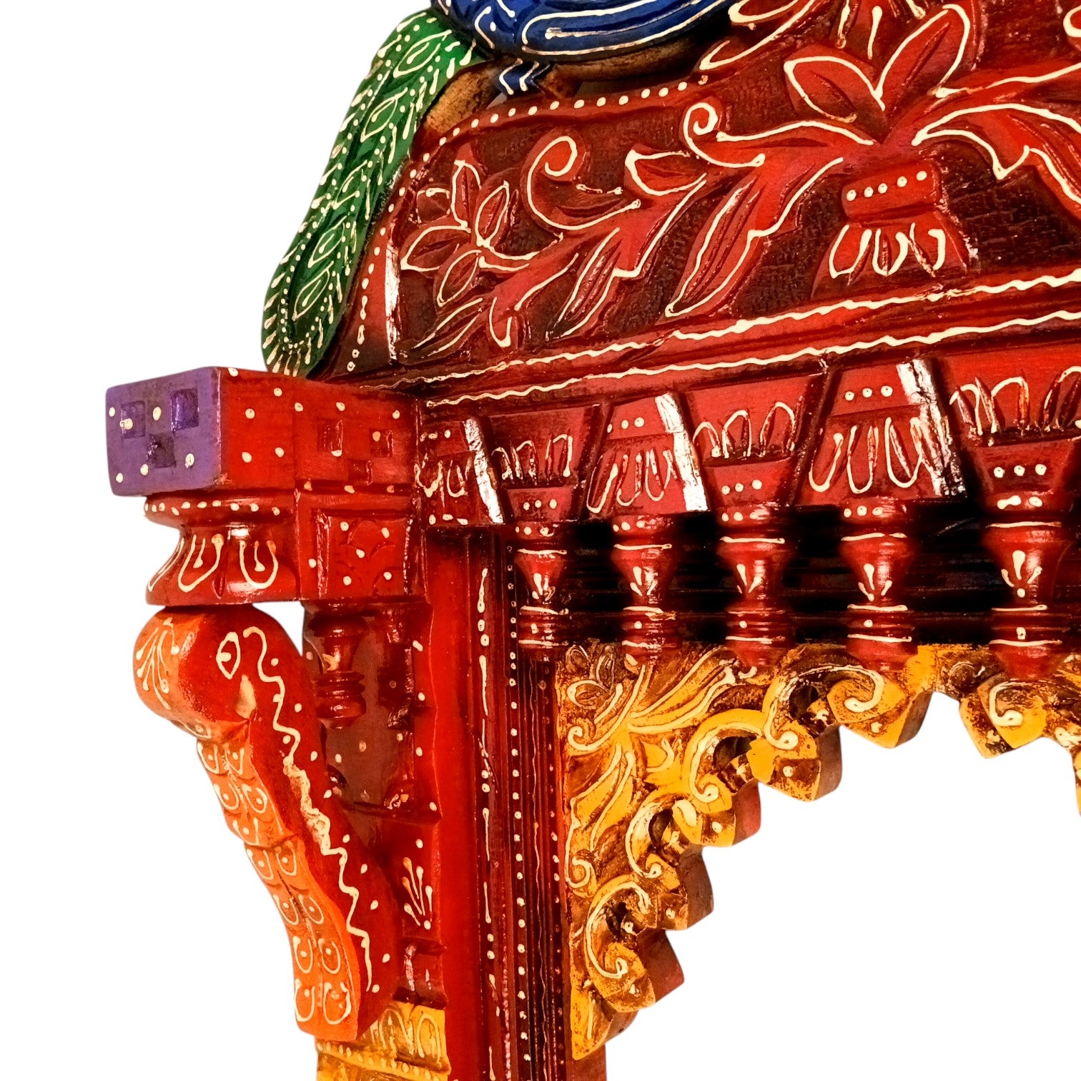 Wooden Jharokha for Mirror & Photo Frame | Traditional Rajasthani Wall Hanging | Ethnic Wooden Frame for Home Decor & Wall Decoration - 36 Inch - Apkamart