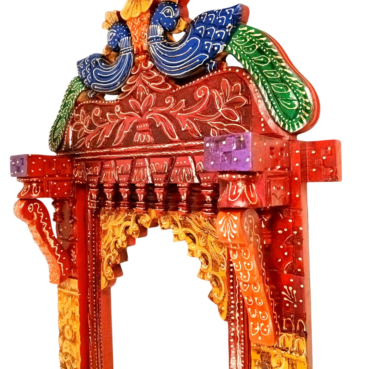 Wooden Jharokha for Mirror & Photo Frame | Traditional Rajasthani Wall Hanging | Ethnic Wooden Frame for Home Decor & Wall Decoration - 36 Inch - Apkamart