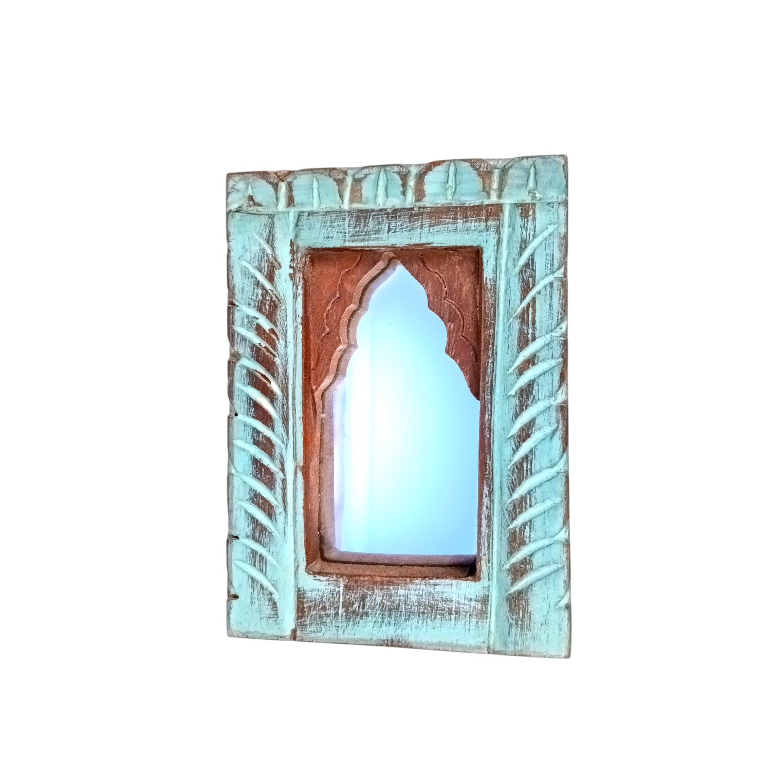 Wooden Jharokha | Traditional Wall Hanging Frame for Photos, Mirrors & Home Décor | Ethnic Wooden Jharokha for Living Room, Bedroom & Gifting - 7 Inch - Apkamart