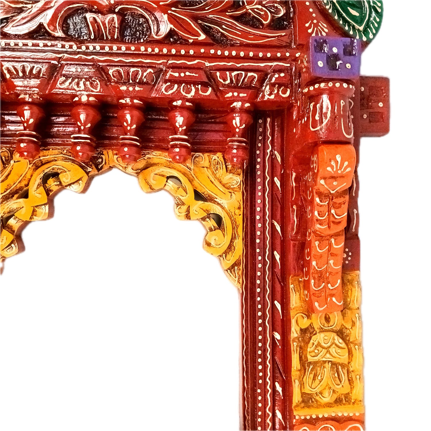 Jharokha Wall Hanging |Big Wooden Jharokha Window Frame Hangings - For Home, Wall Decor, Living room, Entrance Decoration & Gifts - 27 Inch - Aokamart