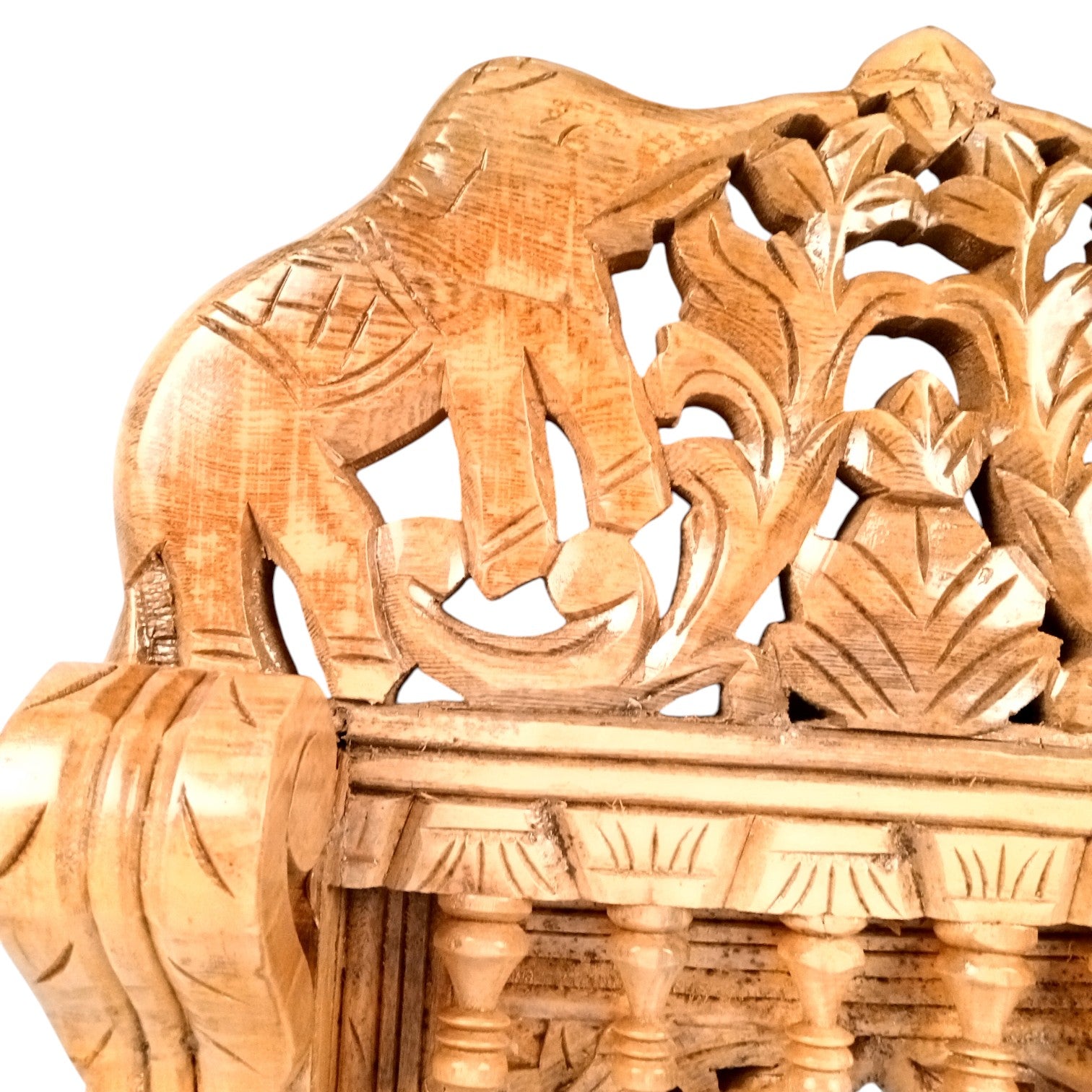 Elephant Jharokha Wooden Frame | Traditional Wall Hanging for Mirror & Photos | Decorative Ethnic Wall Art for Living Room,  Bedroom & Home Decor - 27 Inch - Apkamart