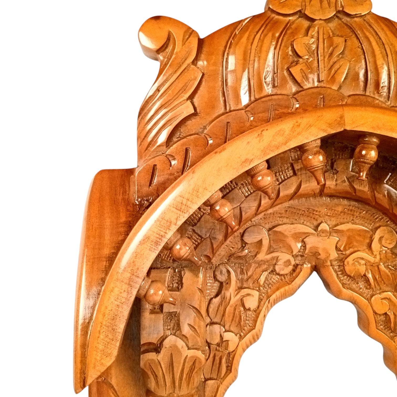 Wooden Jharokha Frame | Traditional Wall Hanging for Mirror & Photos | Decorative Ethnic Wall Art for Living Room,  Bedroom & Home Decor - 27 Inch - Apkamart