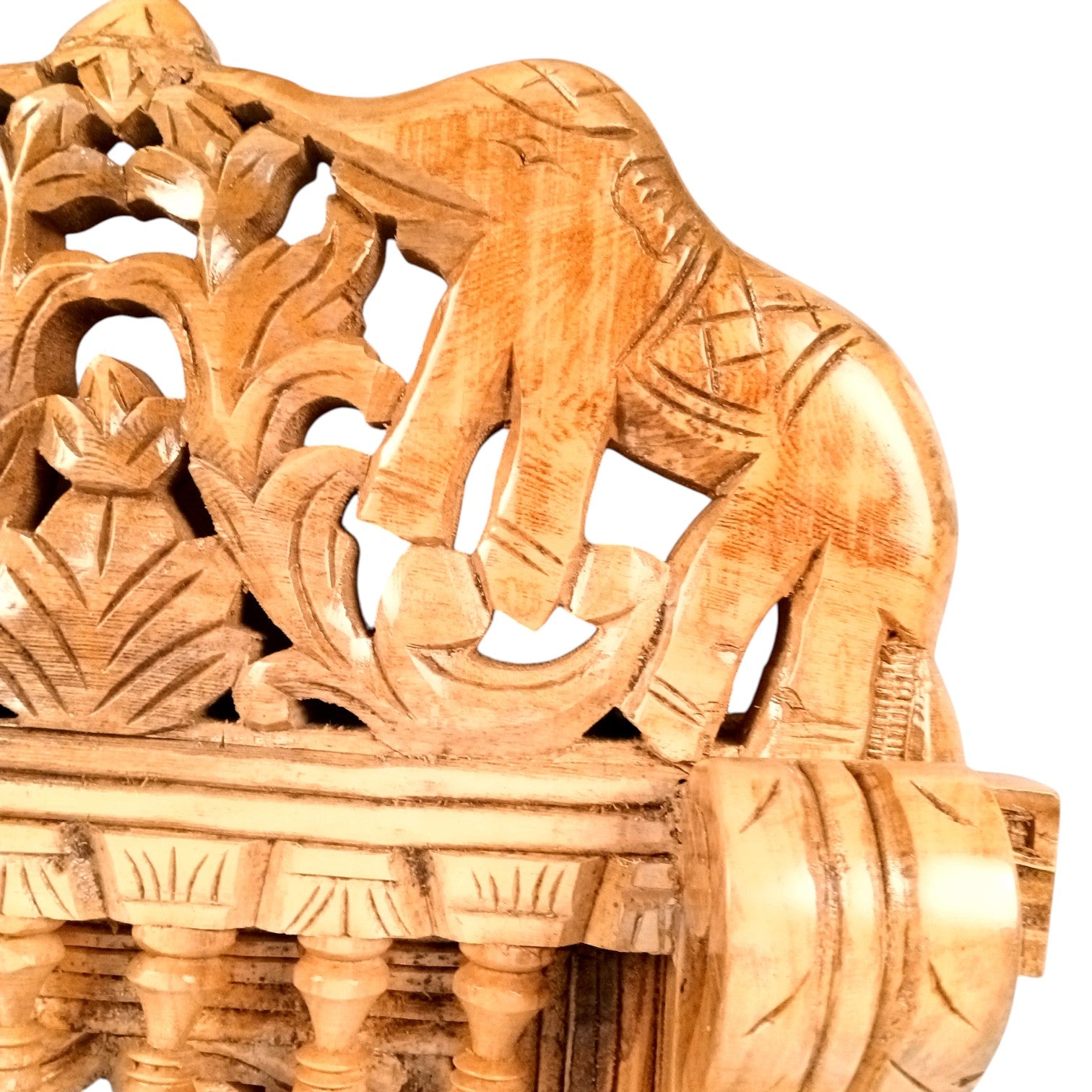 Elephant Jharokha Wooden Frame | Traditional Wall Hanging for Mirror & Photos | Decorative Ethnic Wall Art for Living Room,  Bedroom & Home Decor - 27 Inch - Apkamart