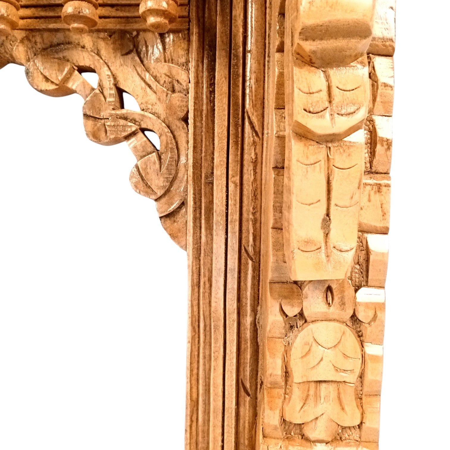 Peacock Jharokha Wooden Frame | Traditional Wall Hanging for Mirror & Photos | Decorative Home Decor for Living Room, Bedroom & Office - 27 Inch - Apkamart