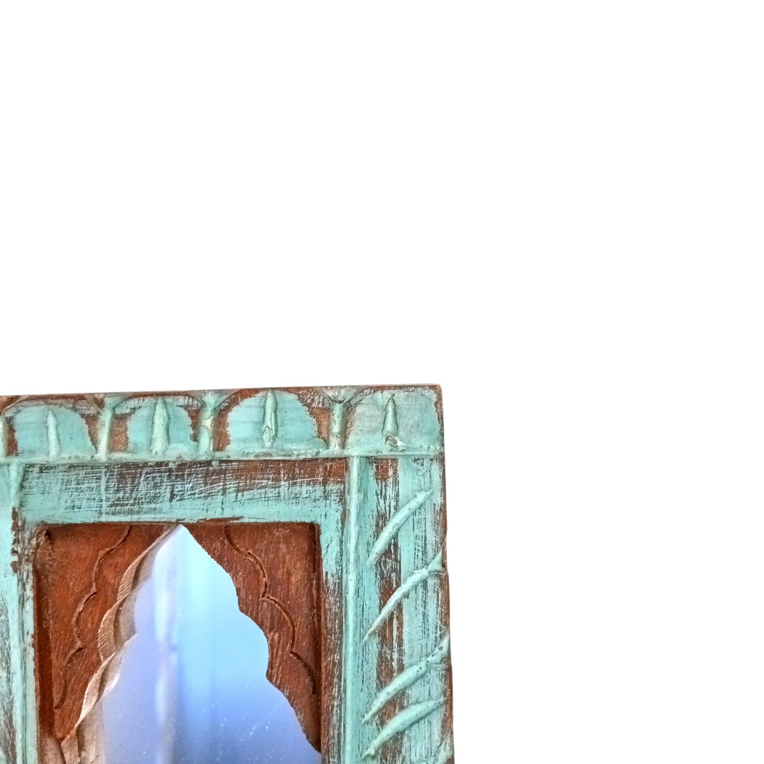 Wooden Jharokha | Traditional Wall Hanging Frame for Photos, Mirrors & Home Décor | Ethnic Wooden Jharokha for Living Room, Bedroom & Gifting - 7 Inch - Apkamart