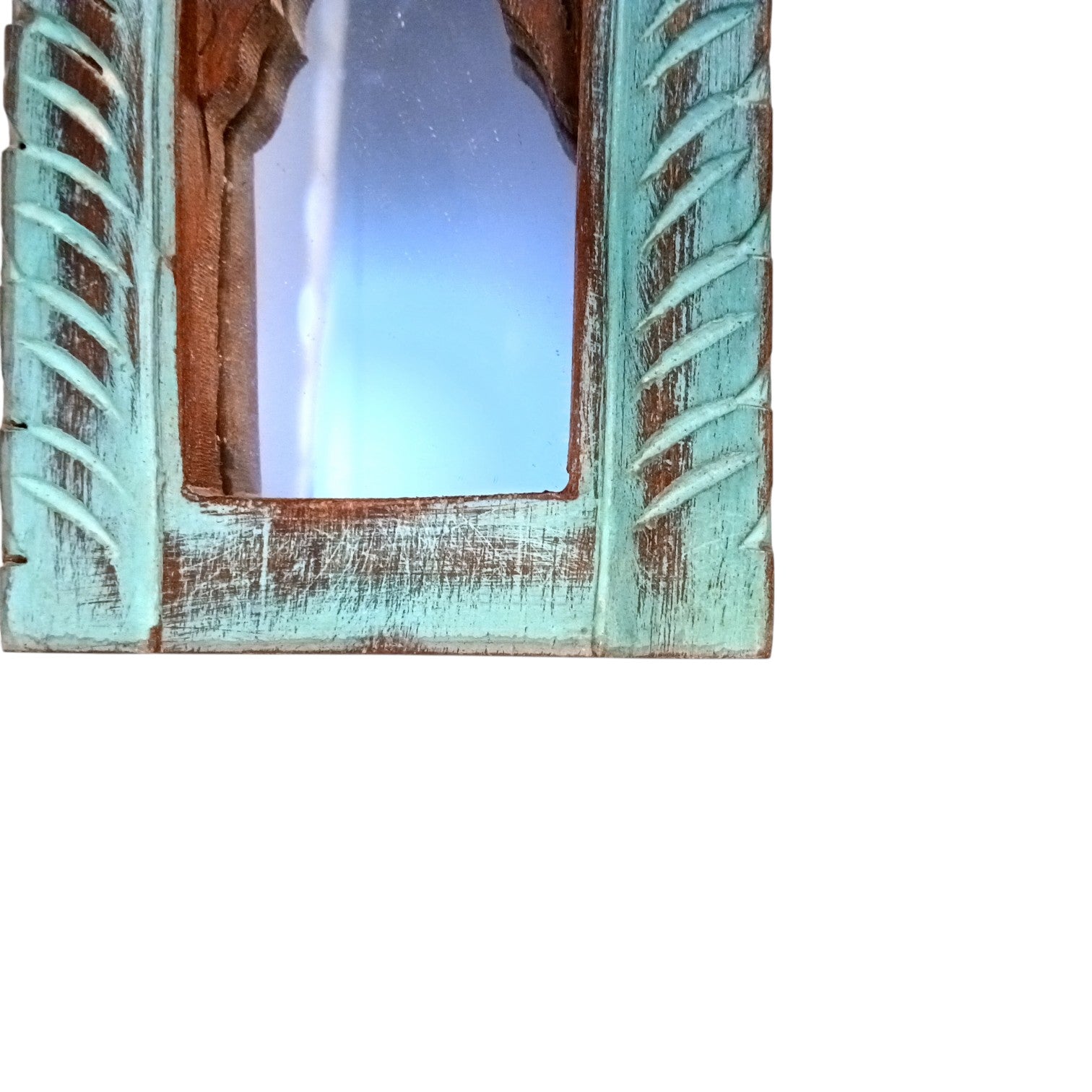 Wooden Jharokha | Traditional Wall Hanging Frame for Photos, Mirrors & Home Décor | Ethnic Wooden Jharokha for Living Room, Bedroom & Gifting - 7 Inch - Apkamart