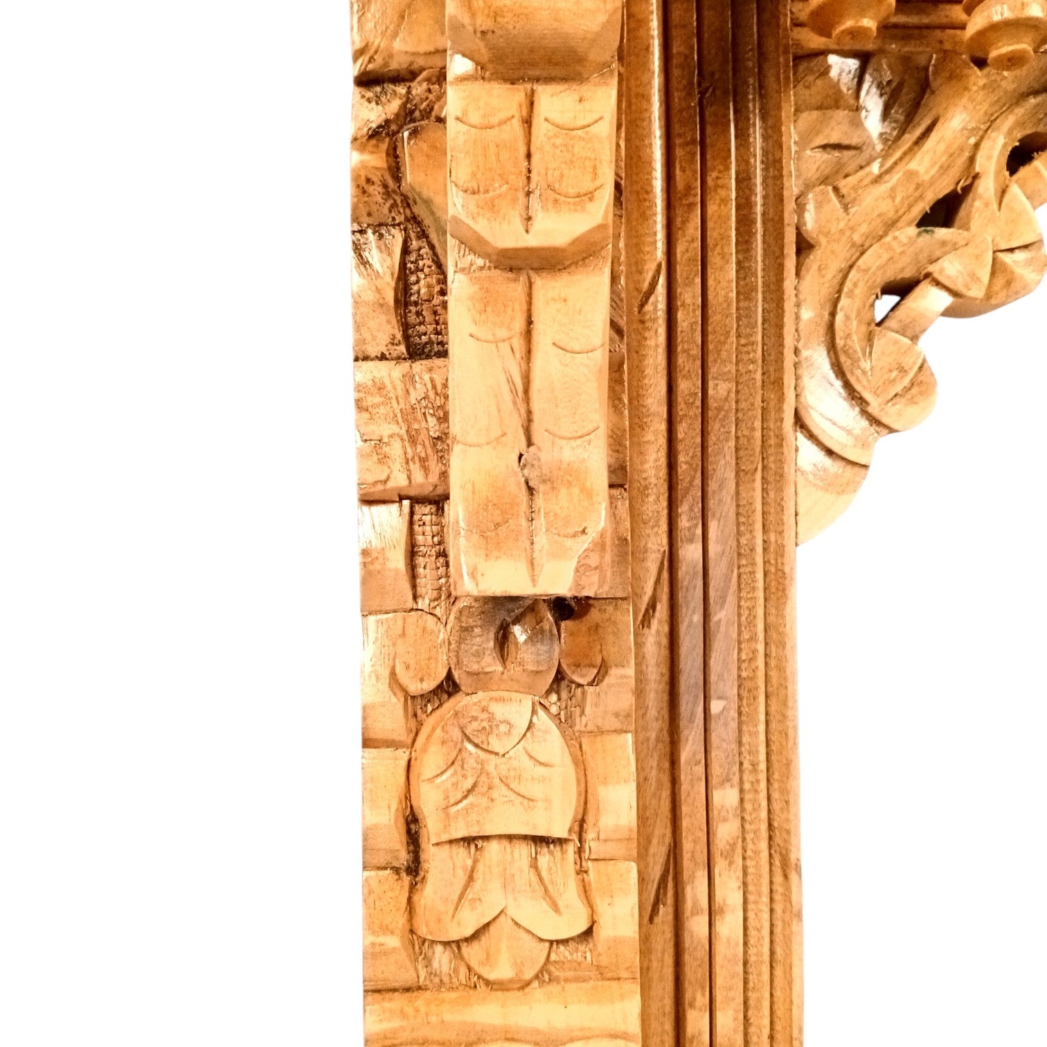 Peacock Jharokha Wooden Frame | Traditional Wall Hanging for Mirror & Photos | Decorative Home Decor for Living Room, Bedroom & Office - 27 Inch - Apkamart