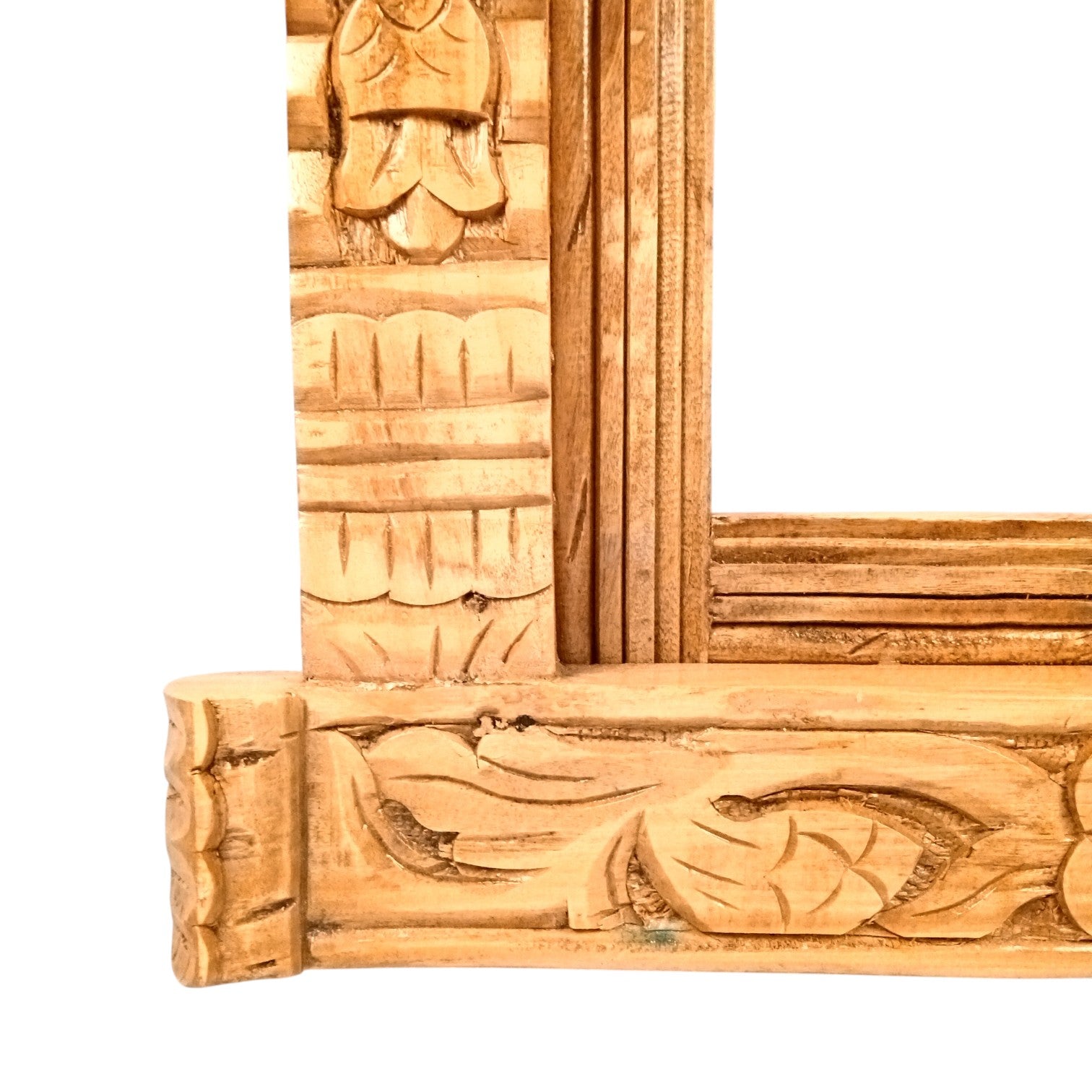 Peacock Jharokha Wooden Frame | Traditional Wall Hanging for Mirror & Photos | Decorative Home Decor for Living Room, Bedroom & Office - 27 Inch - Apkamart