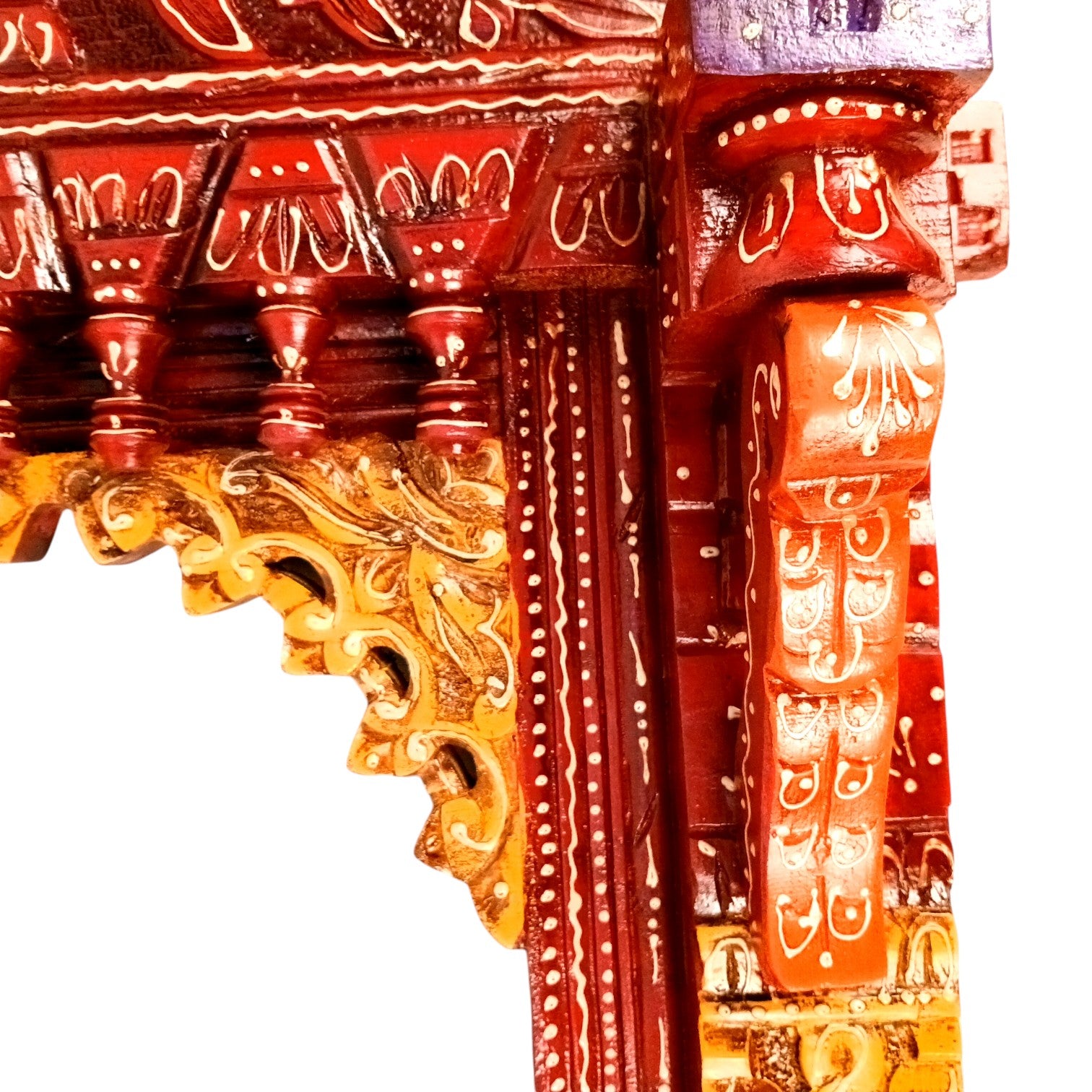 Wooden Jharokha for Mirror & Photo Frame | Traditional Rajasthani Wall Hanging | Ethnic Wooden Frame for Home Decor & Wall Decoration - 36 Inch - Apkamart