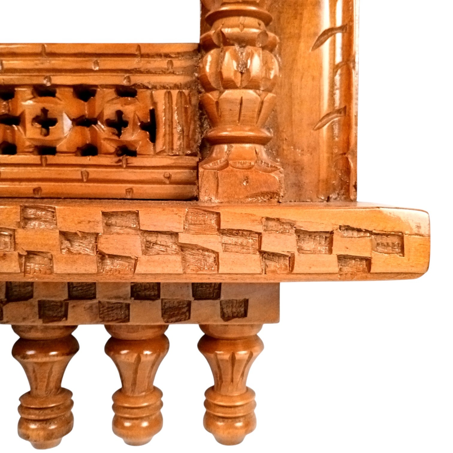 Wooden Jharokha Frame | Traditional Wall Hanging for Mirror & Photos | Decorative Ethnic Wall Art for Living Room,  Bedroom & Home Decor - 27 Inch - Apkamart