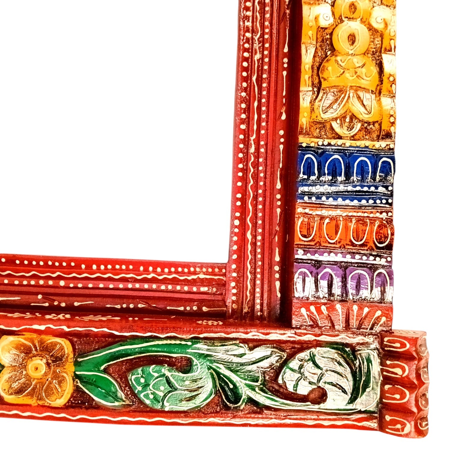 Wooden Jharokha for Mirror & Photo Frame | Traditional Rajasthani Wall Hanging | Ethnic Wooden Frame for Home Decor & Wall Decoration - 36 Inch - Apkamart