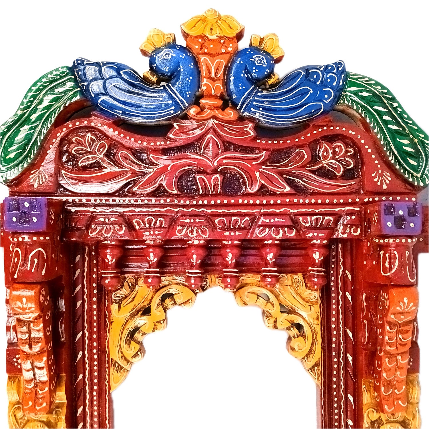 Jharokha Wall Hanging |Big Wooden Jharokha Window Frame Hangings - For Home, Wall Decor, Living room, Entrance Decoration & Gifts - 27 Inch - Aokamart