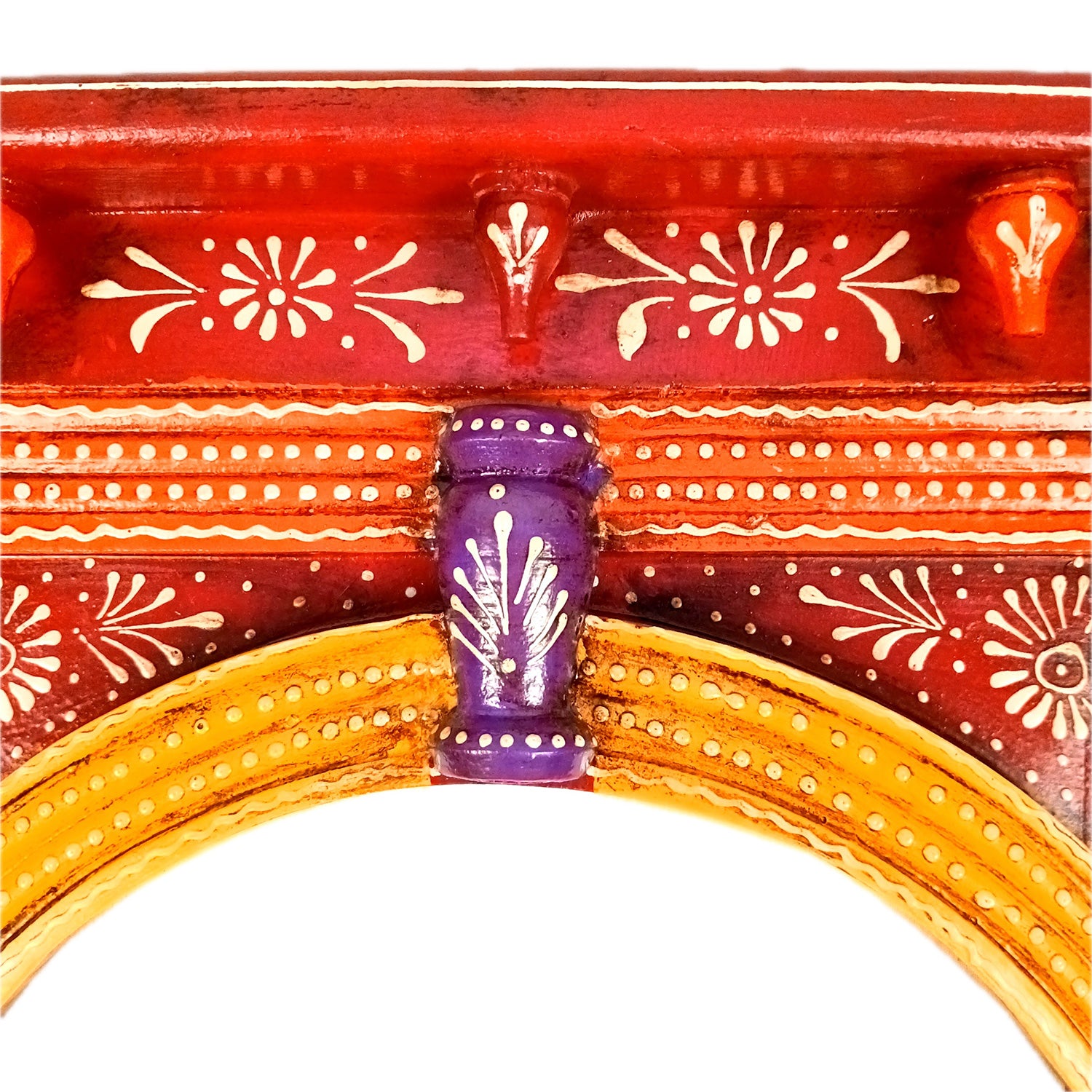 Jharokha Wall Hanging | Wooden Jharokha Frame Hangings - For Home, Wall Decor, Living room, Entrance Decoration & Gifts - 17 Inch (Wood, Brown) - Apkamart #Colour_Red