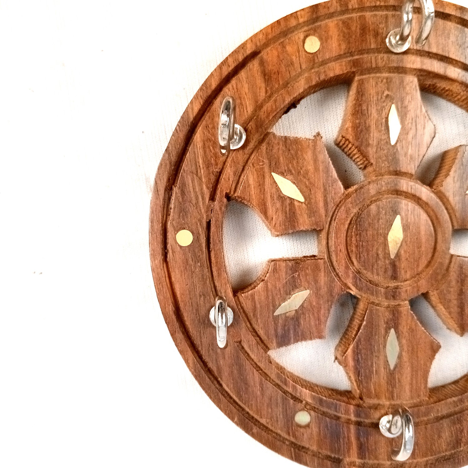 Key Holder Wall Decor | Key Hanging Organizer Stand| Key Hook Hanger Wall Mount - For Home, Entrance, Office Decor & Gifts - 6 Inch (16 Hooks) (Set Of 3) - Apkamart