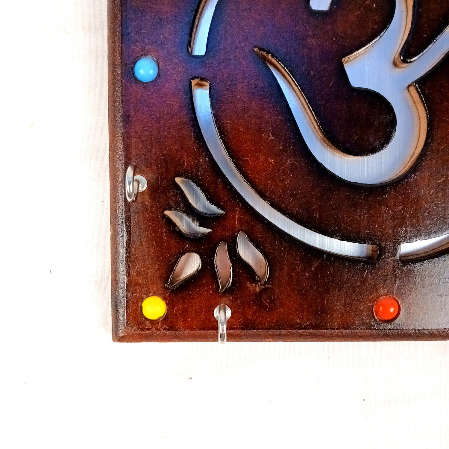 Key Holder Wall Decor | Key Hanging Organizer Stand| Key Hook Hanger Wall Mount - For Home, Entrance, Office Decor & Gifts - 8 Inch (6 Hooks) (Pack Of 2) - Apkamart