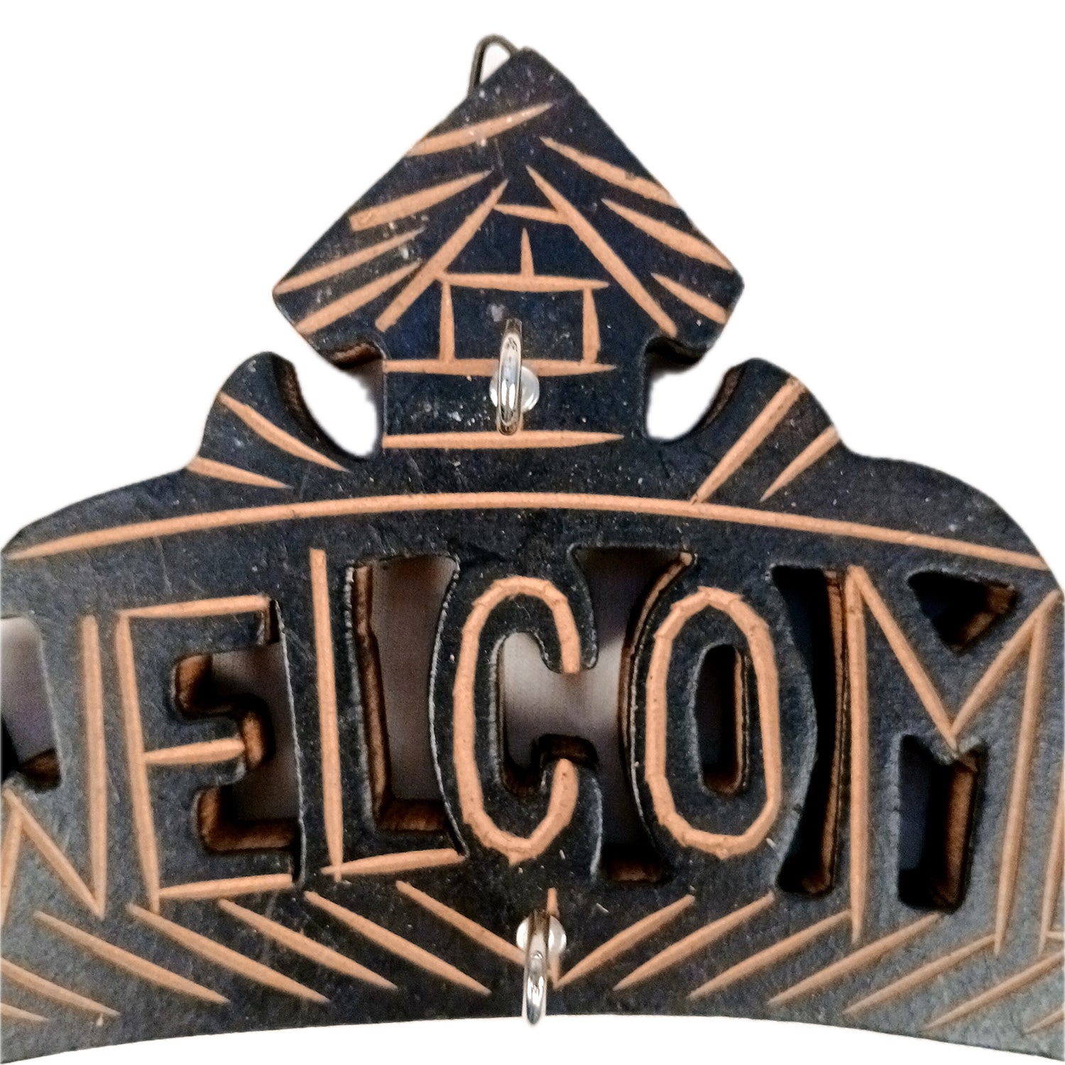 Key Hook Wall Decor | Key Holder Stand Welcome Design| Key Hanger Organiser - For Home, Entrance, Office Decor & Gifts - 10 Inch (8 Hooks) (Pack Of 2) - Apkamart