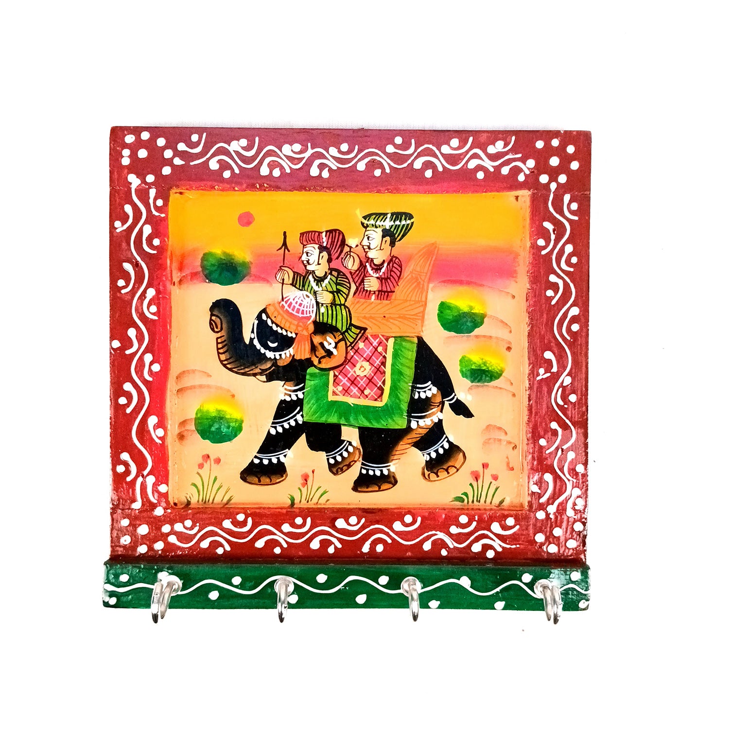 Key Holder Stands With 4 Hooks | Keys Hook Hangers | Keys Organizer - For Home, Entrance, Office Decor & Gifts - 6 Inch (Pack of 2) - Apkamart