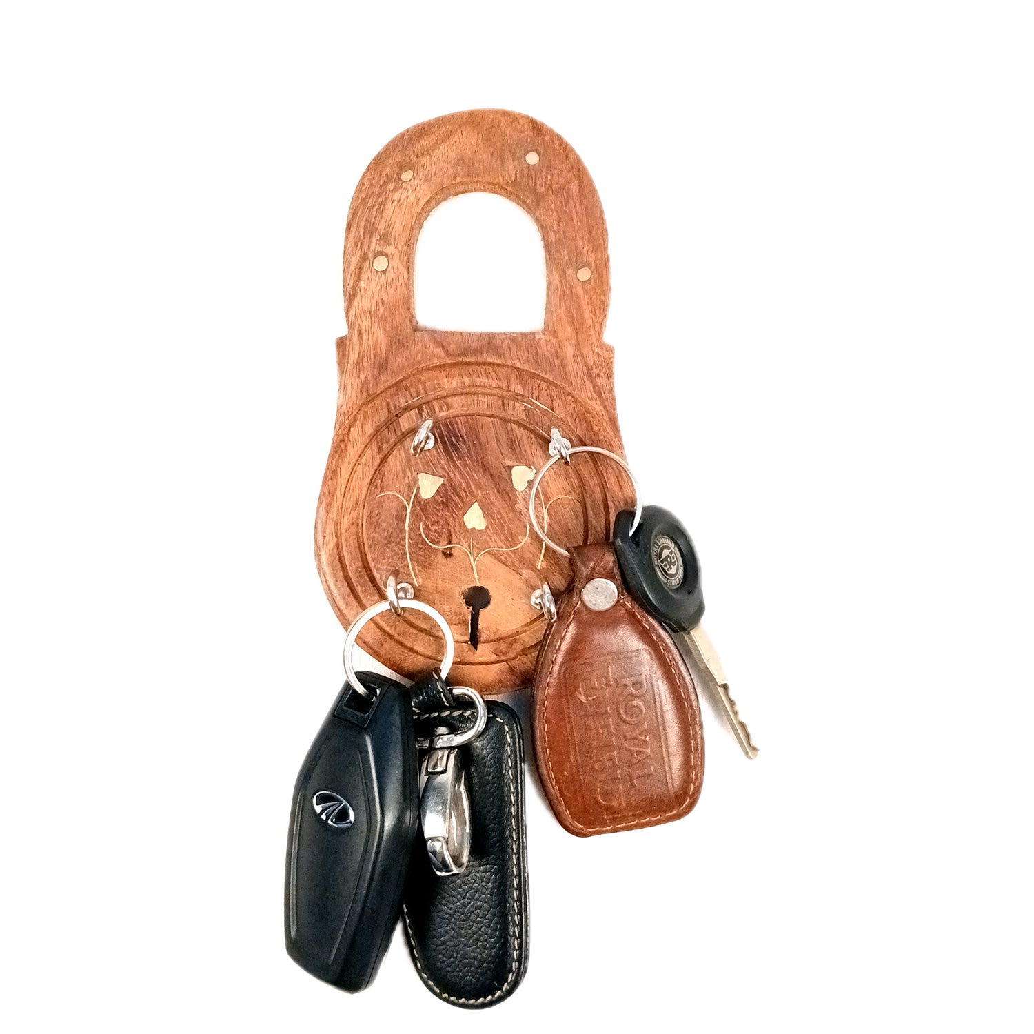 Key Holder Wall Decor | Key Hanging Organizer Stand| Key Hook Hanger Wall Mount - For Home, Entrance, Office Decor & Gifts - 8 Inch (12 Hooks) (Set Of 3) - Apkamart