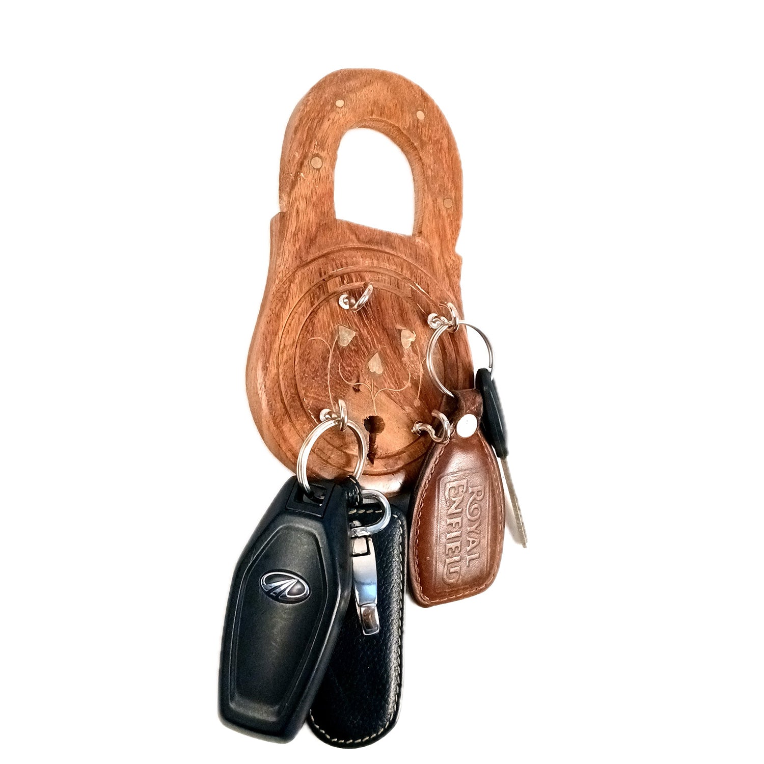 Key Holder Wall Decor | Key Hanging Organizer Stand| Key Hook Hanger Wall Mount - For Home, Entrance, Office Decor & Gifts - 8 Inch (12 Hooks) (Set Of 3) - Apkamart