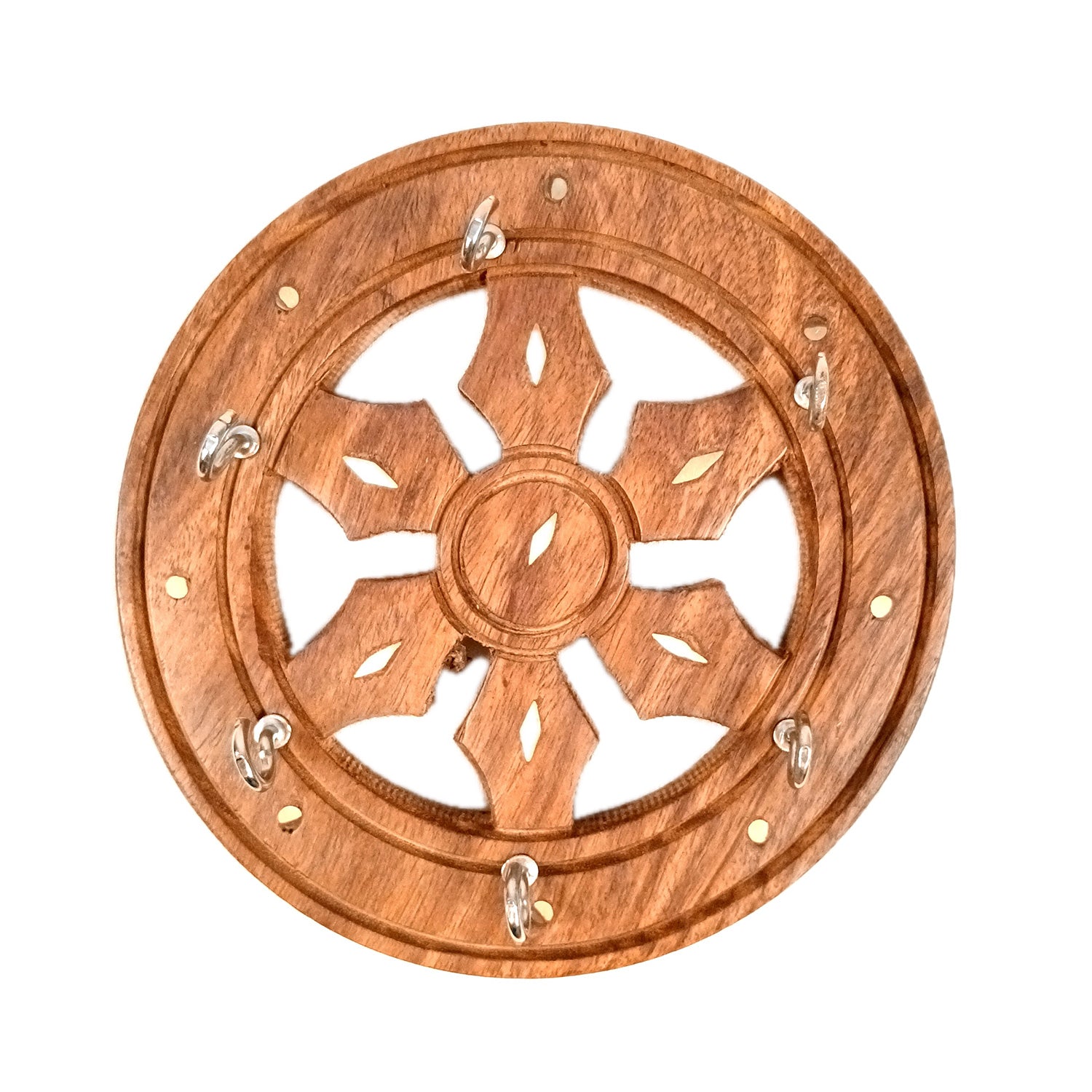 Key Holder Wall Decor | Key Hanging Organizer Stand| Key Hook Hanger Wall Mount - For Home, Entrance, Office Decor & Gifts - 6 Inch (16 Hooks) (Set Of 3) - Apkamart