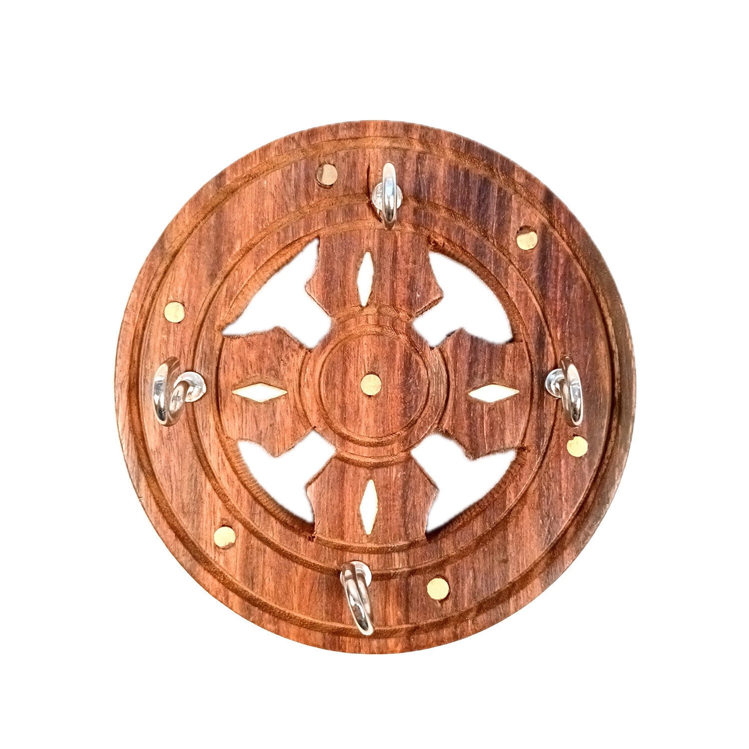 Key Holder Wall Decor | Key Hanging Organizer Stand| Key Hook Hanger Wall Mount - For Home, Entrance, Office Decor & Gifts - 6 Inch (16 Hooks) (Set Of 3) - Apkamart