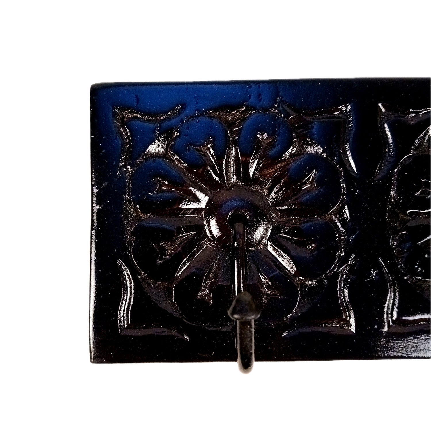 Key Holder Wall Hanging | Handpainted Key Hook Stand With 2 Hooks | Keys Organizer - For Home, Entrance, Office Decor & Gifts - 8 Inch (Wood, Brown) - Apkamart