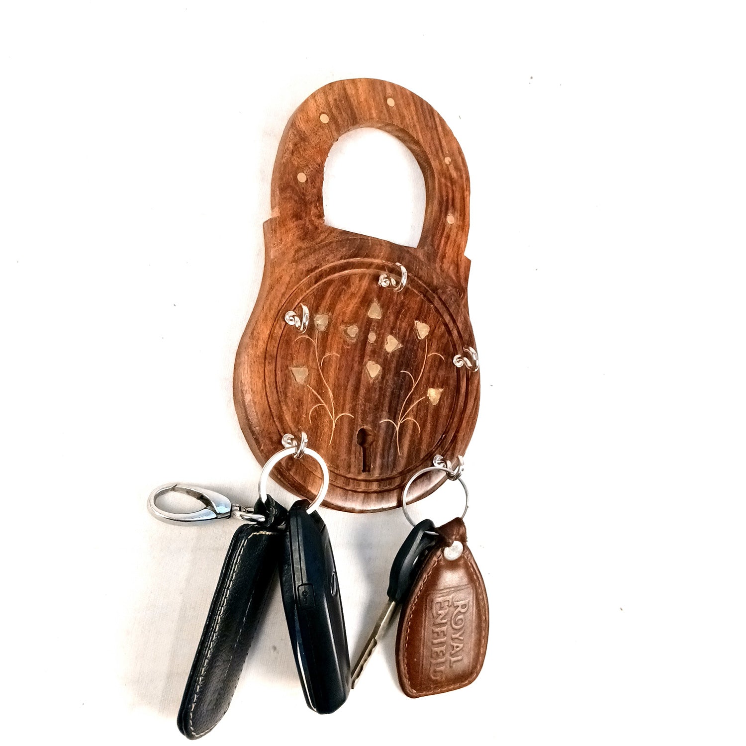 Key Holder Wall Decor | Key Hanging Organizer Stand| Key Hook Hanger Wall Mount - For Home, Entrance, Office Decor & Gifts - 8 Inch (12 Hooks) (Set Of 3) - Apkamart