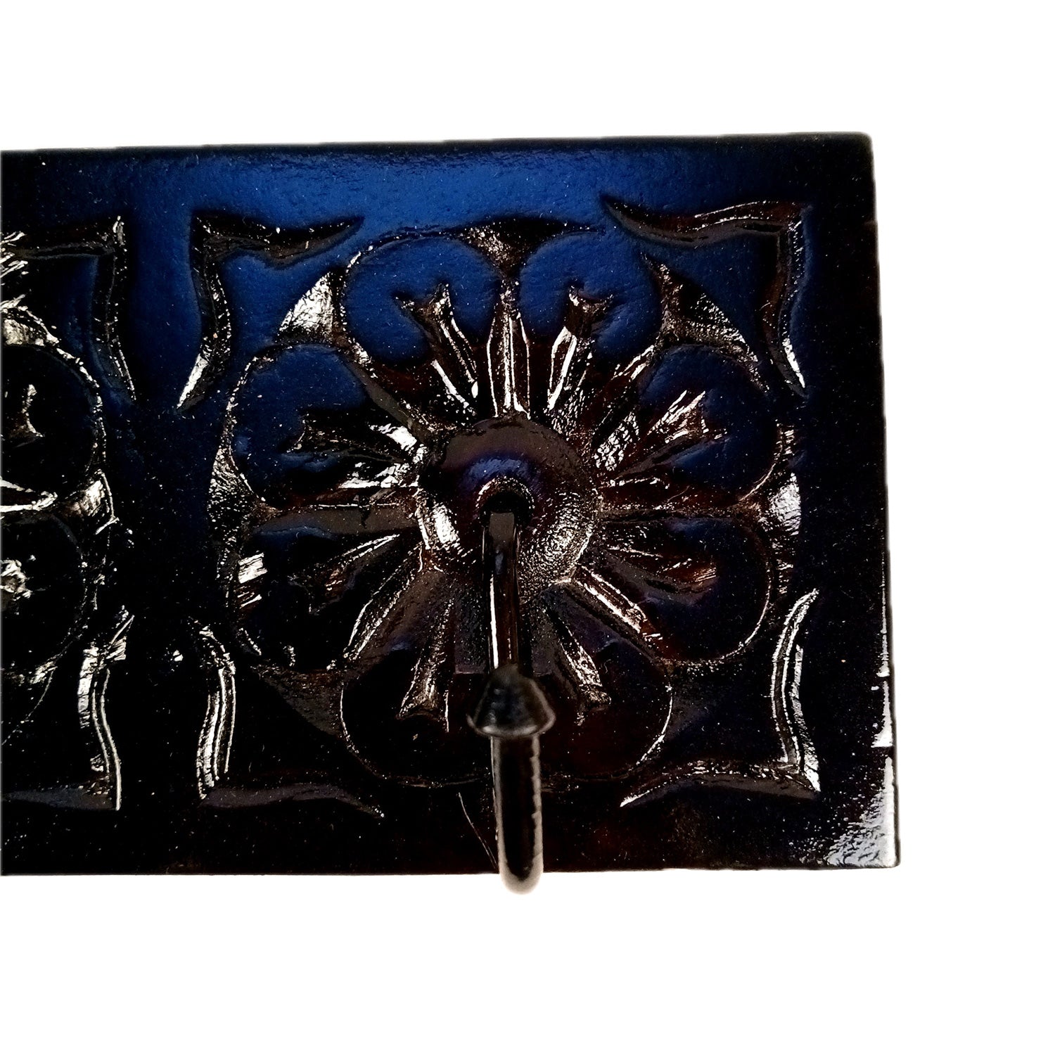 Key Holder Wall Hanging | Handpainted Key Hook Stand With 2 Hooks | Keys Organizer - For Home, Entrance, Office Decor & Gifts - 8 Inch (Wood, Brown) - Apkamart