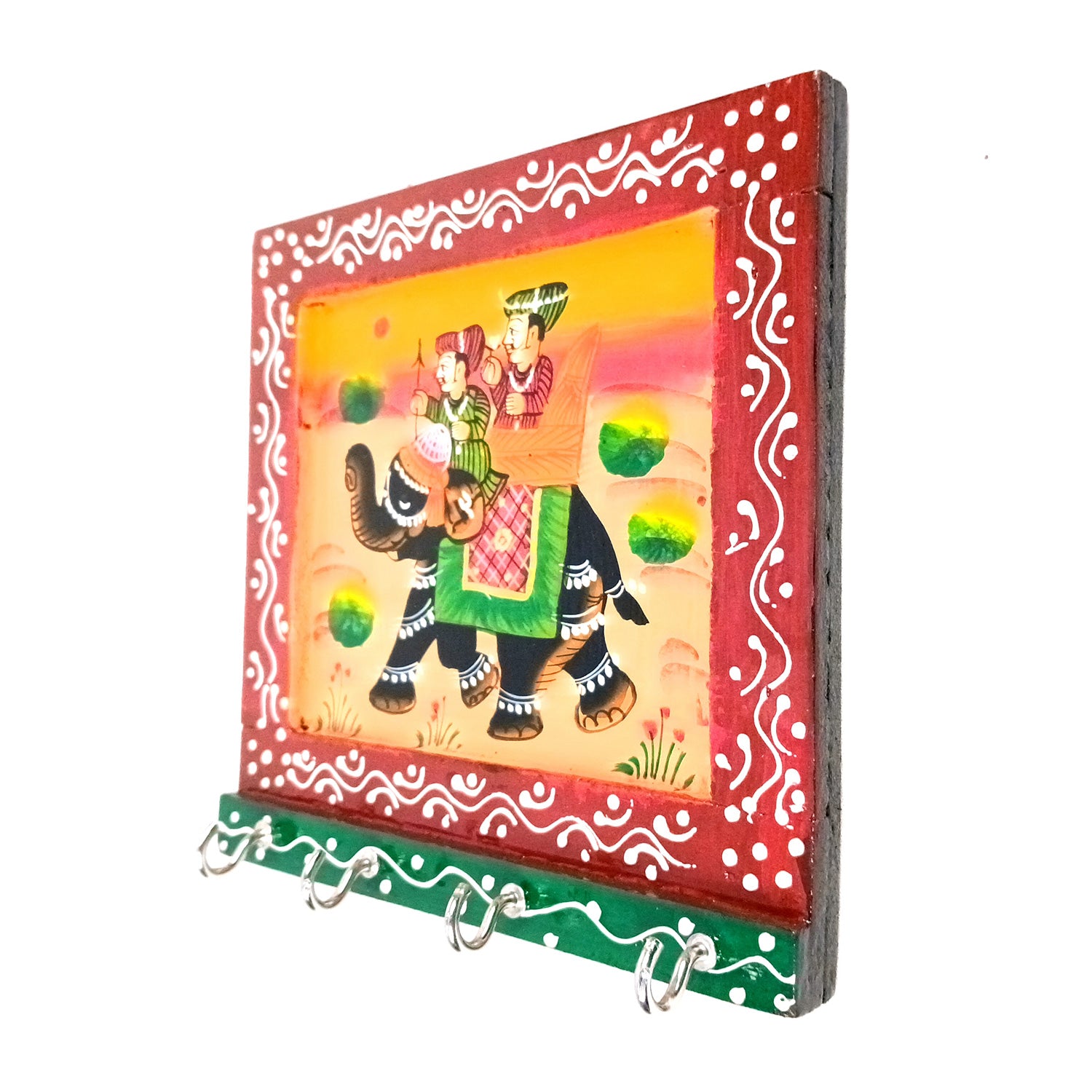 Key Holder Stands With 4 Hooks | Keys Hook Hangers | Keys Organizer - For Home, Entrance, Office Decor & Gifts - 6 Inch (Pack of 2) - Apkamart