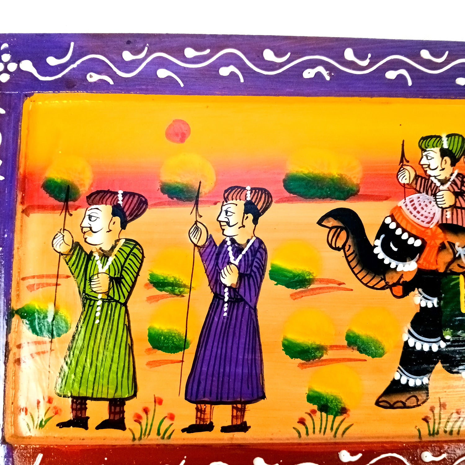 Key Holder Wall Hanging | Handpainted Key Hook Stand With 6 Hooks | Keys Organizer - For Home, Entrance, Office Decor & Gifts - 12 Inch (Pack of 2) - Apkamart