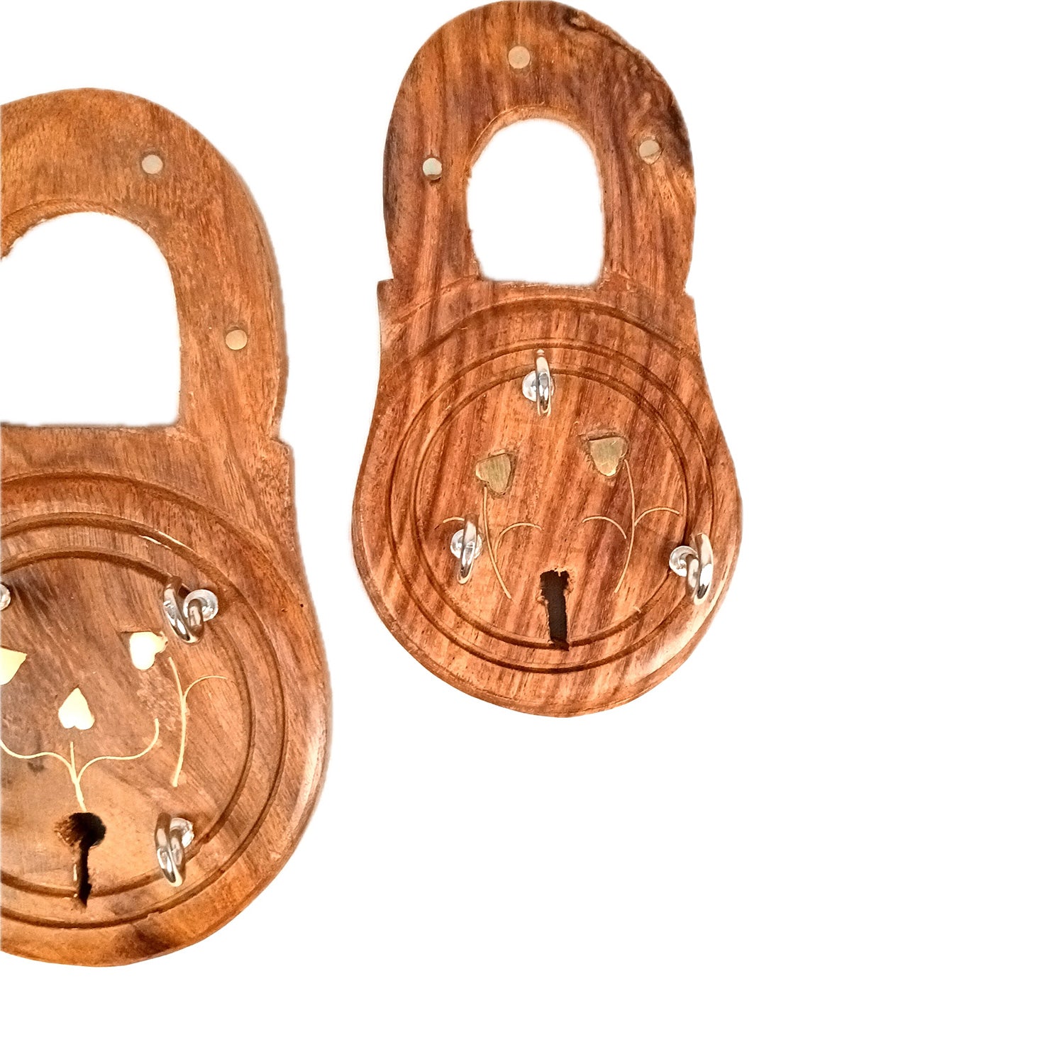 Key Holder Wall Decor | Key Hanging Organizer Stand| Key Hook Hanger Wall Mount - For Home, Entrance, Office Decor & Gifts - 8 Inch (12 Hooks) (Set Of 3) - Apkamart