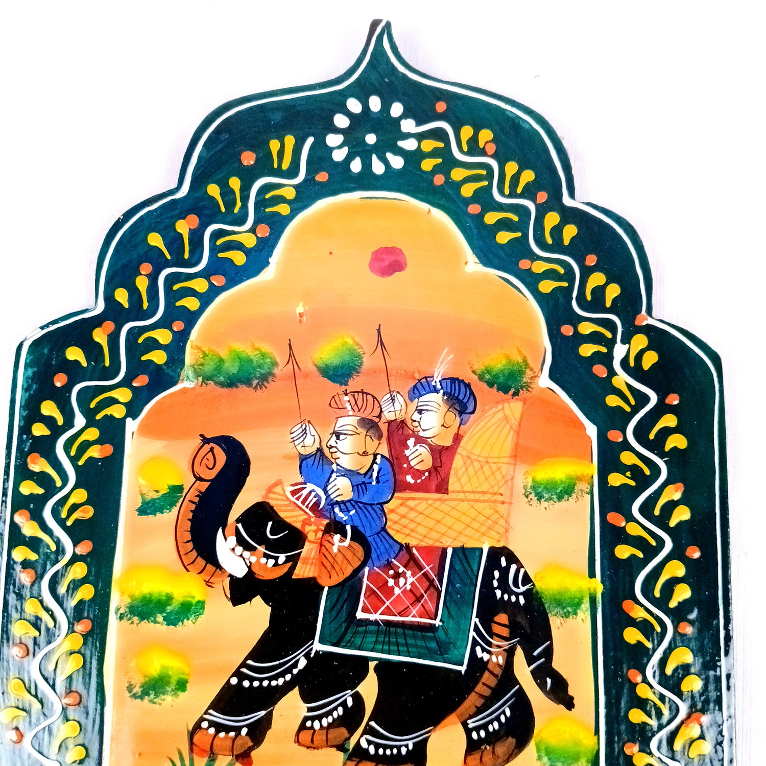 Key Holder Wall Hanging | Key Stand With 4 Hooks | Keys Organizer - For Home, Entrance, Office Decor & Gifts - 9 Inch (Wood, Green ) (Pack of 2) - Apkamart