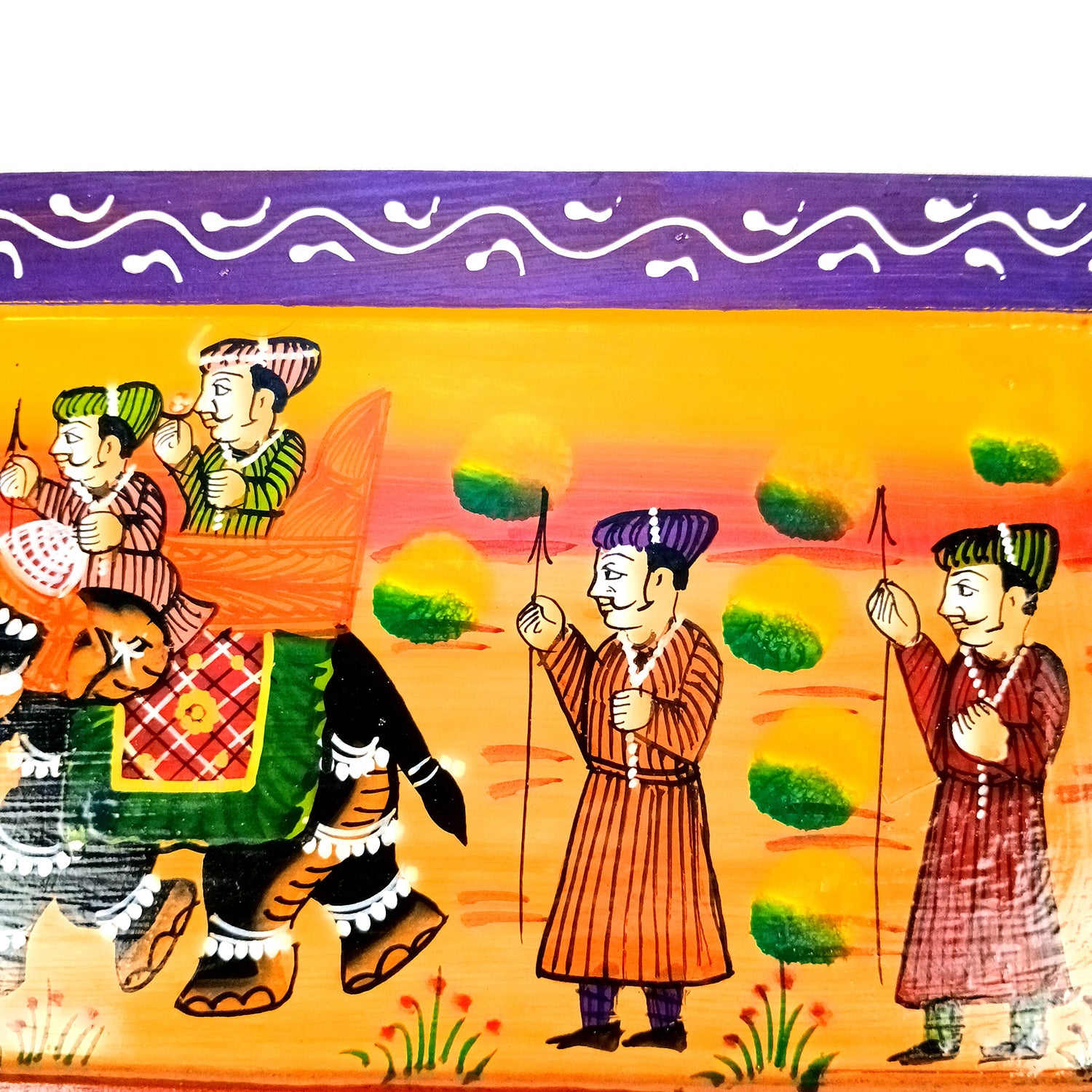 Key Holder Wall Hanging | Handpainted Key Hook Stand With 6 Hooks | Keys Organizer - For Home, Entrance, Office Decor & Gifts - 12 Inch (Pack of 2) - Apkamart