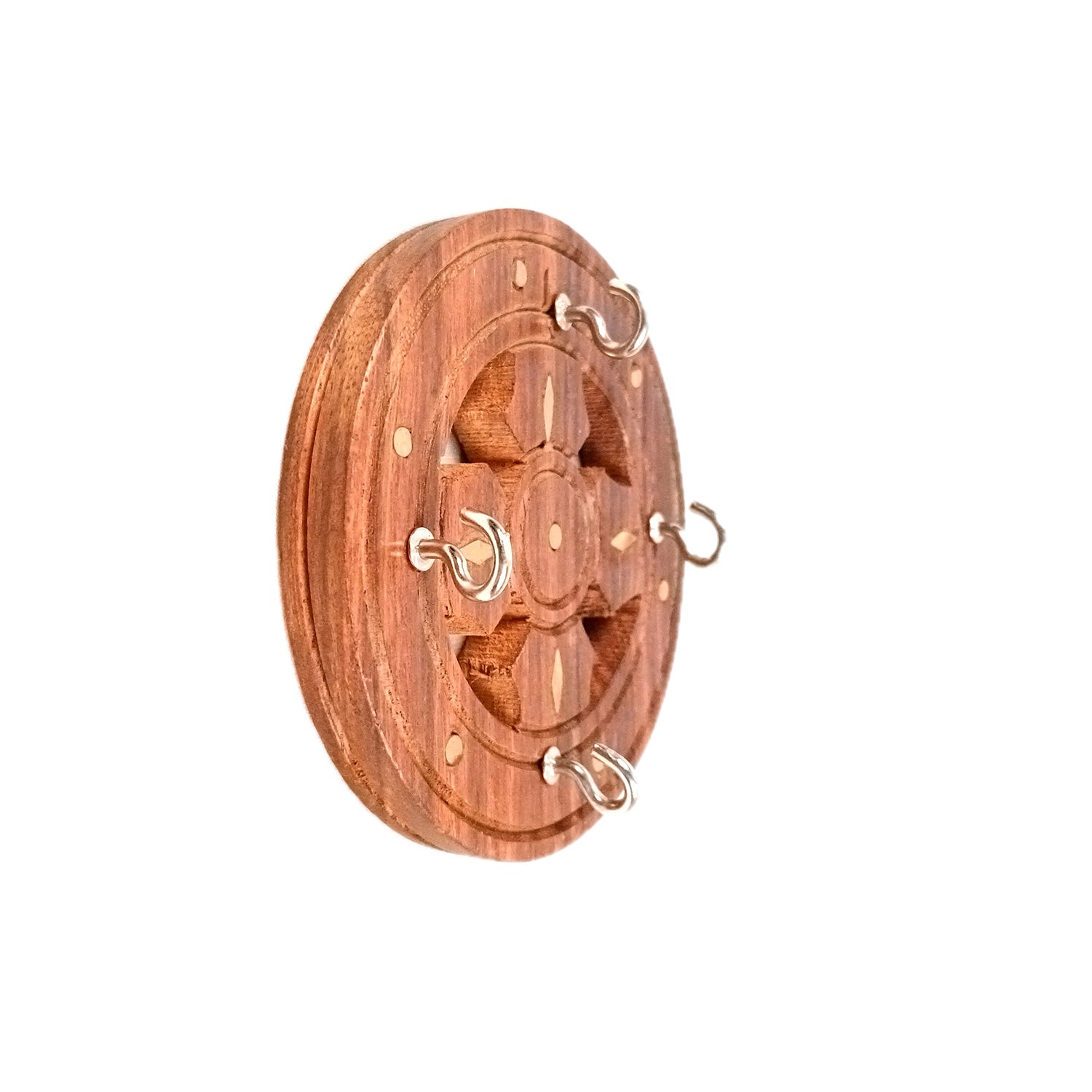 Key Holder Wall Decor | Key Hanging Organizer Stand| Key Hook Hanger Wall Mount - For Home, Entrance, Office Decor & Gifts - 6 Inch (16 Hooks) (Set Of 3) - Apkamart