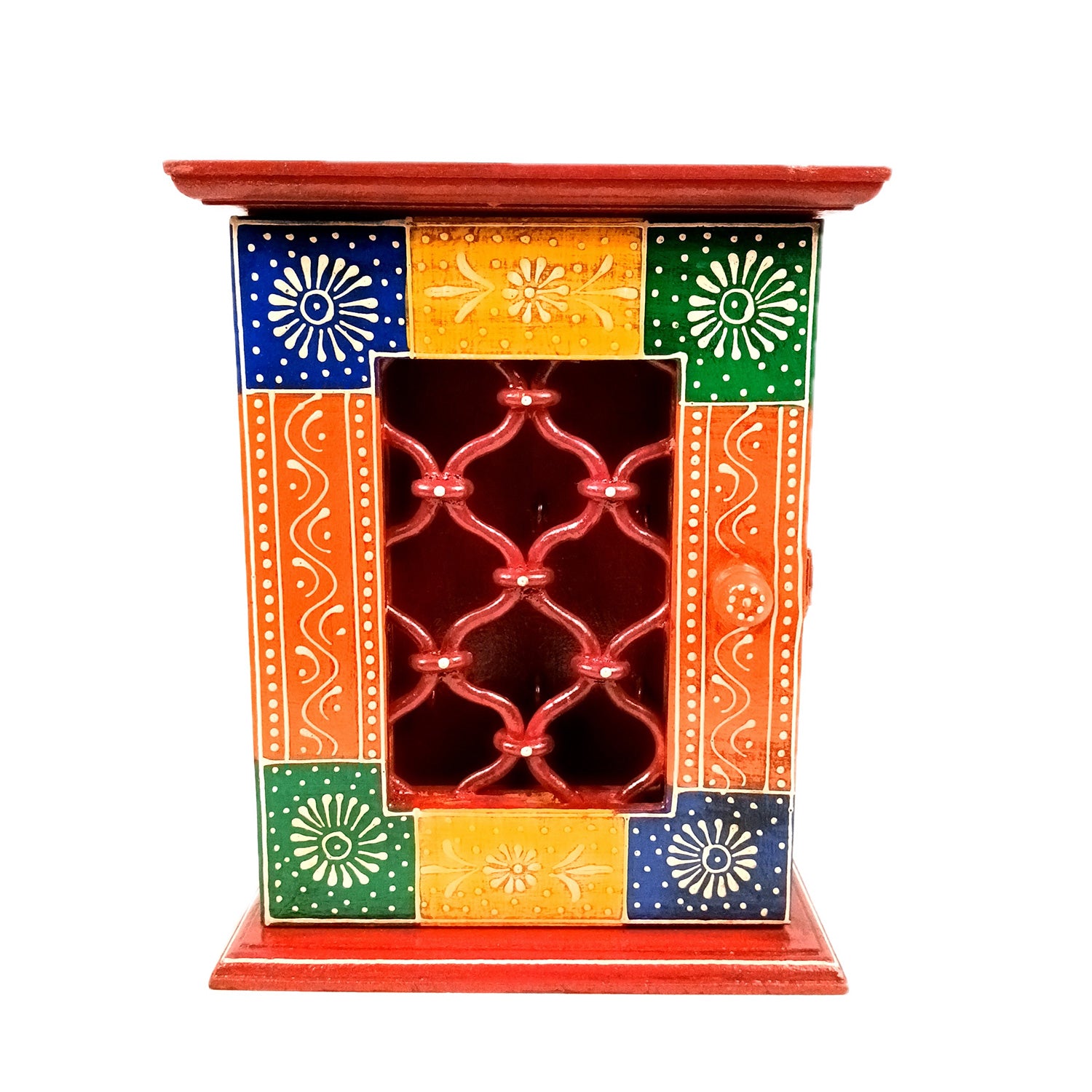 Key Holder Box | Wooden Wall Hanging Keys Box Cabinet Stand - For Home, Office & Entrance Decor - 10 inch (9 Hooks) - Apkamart