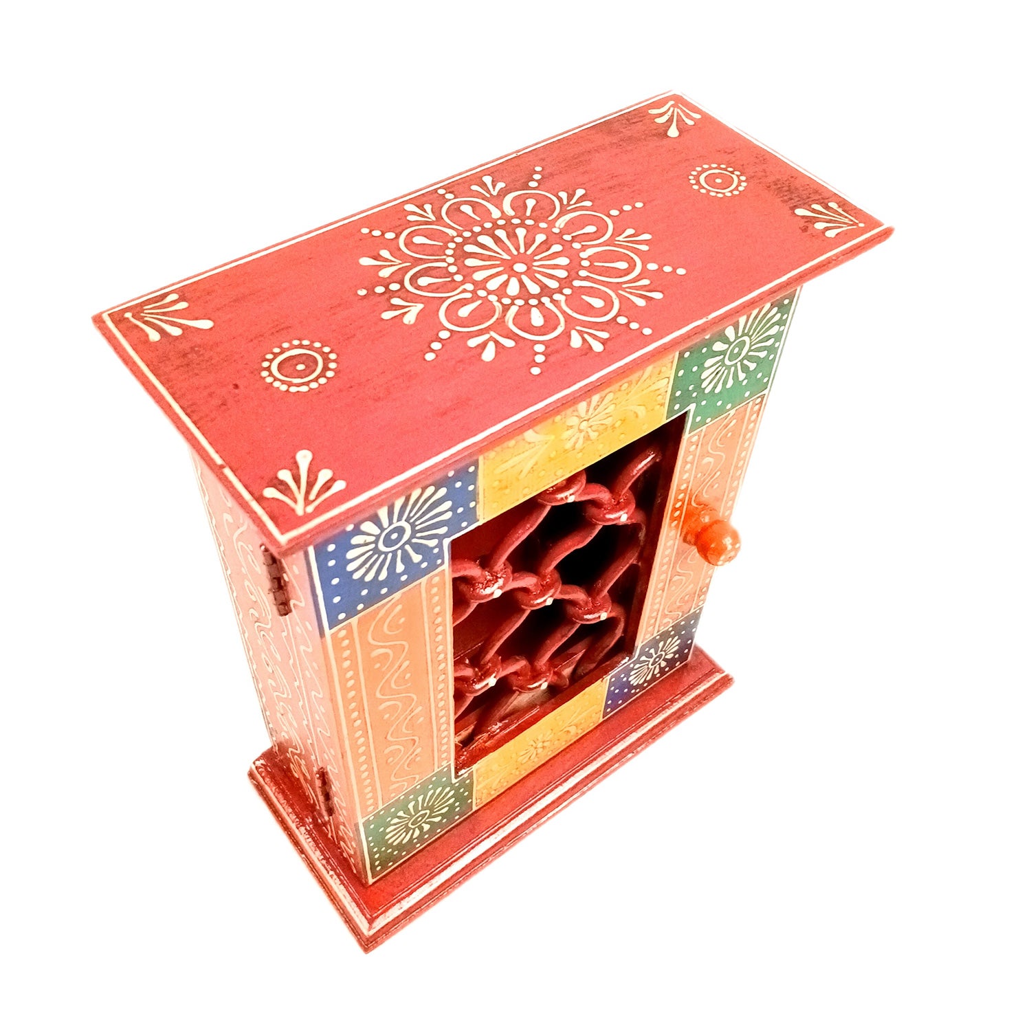 Key Holder Box | Wooden Wall Hanging Keys Box Cabinet Stand - For Home, Office & Entrance Decor - 10 inch (9 Hooks) - Apkamart