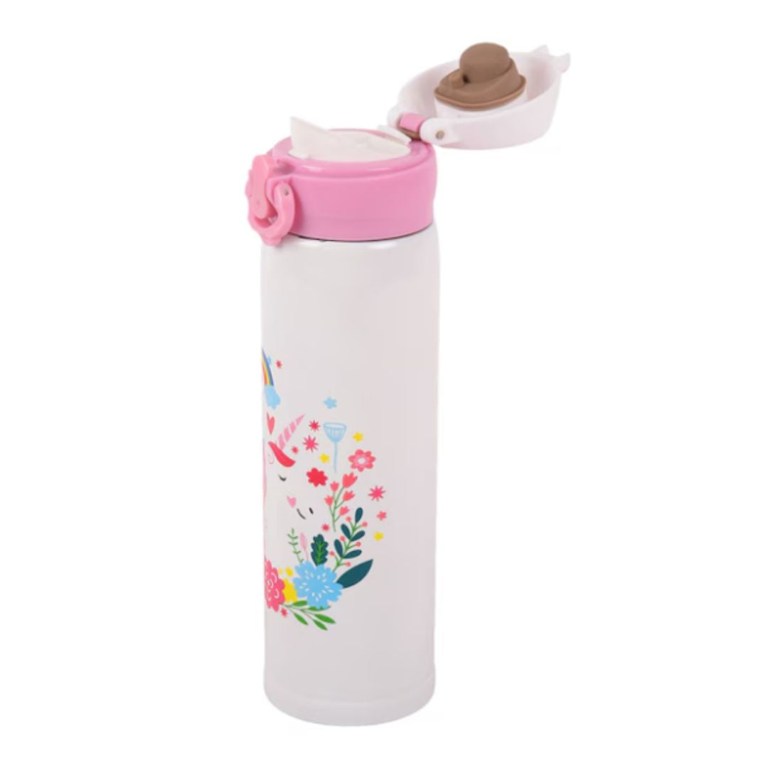 Stainless Steel Water Bottle - Unicorn Design | Flask Insulated Sipper Water Bottle for Girls & Boys - for Schools, Travel, Kids Birthday & Return Gifts- Apkamart #style_Pack of 1