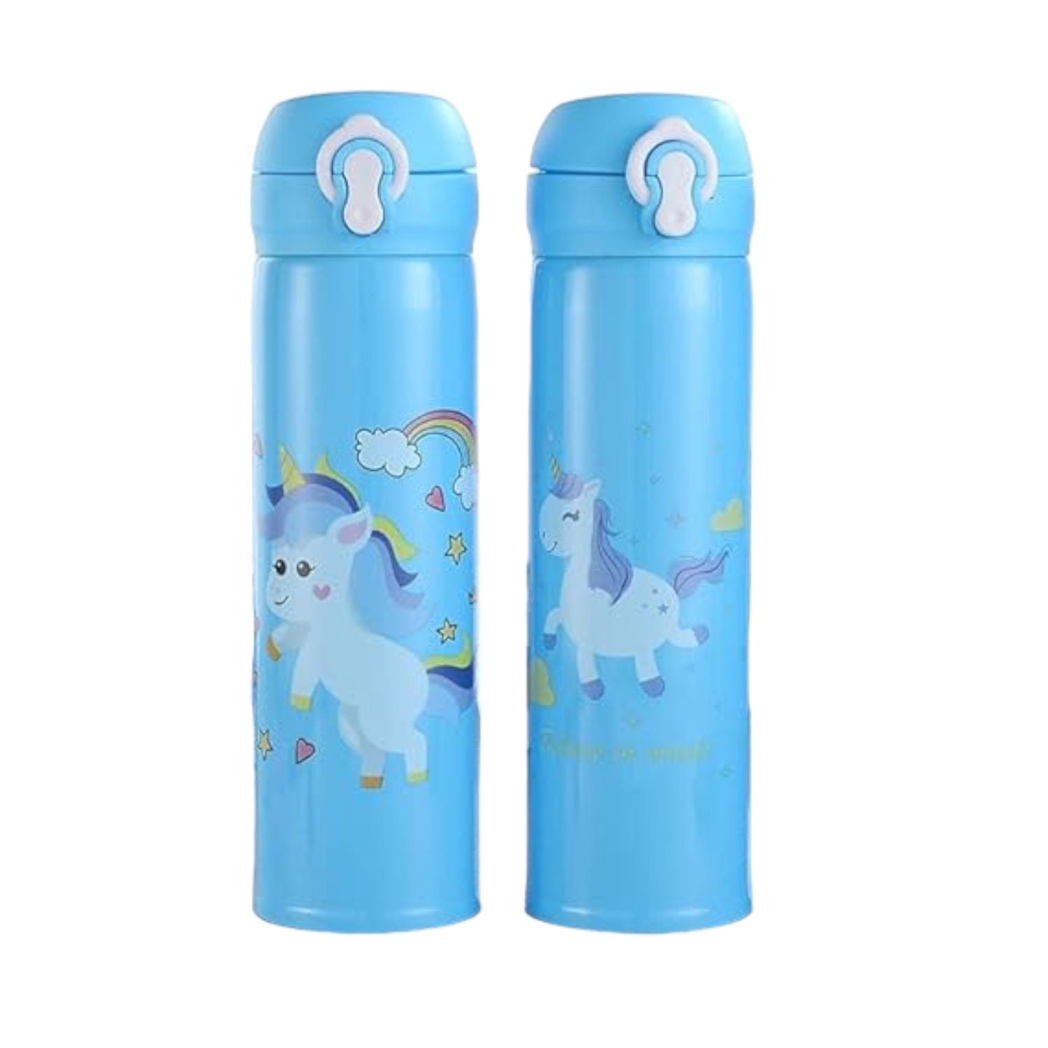 Stainless Steel Water Bottle - Unicorn Design | Flask Insulated Sipper Water Bottle for Girls & Boys - for Schools, Travel, Kids Birthday & Return Gifts- Apkamart #style_Pack of 2