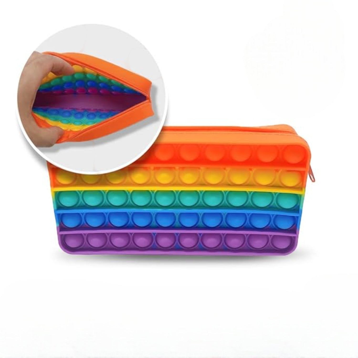 Popit Pencil Box for Kids | Fun Stationery Kit with Pop-It Design | School Supply Organizer with Compartments | Cute Study Box for Boys & Girls - Apkamart